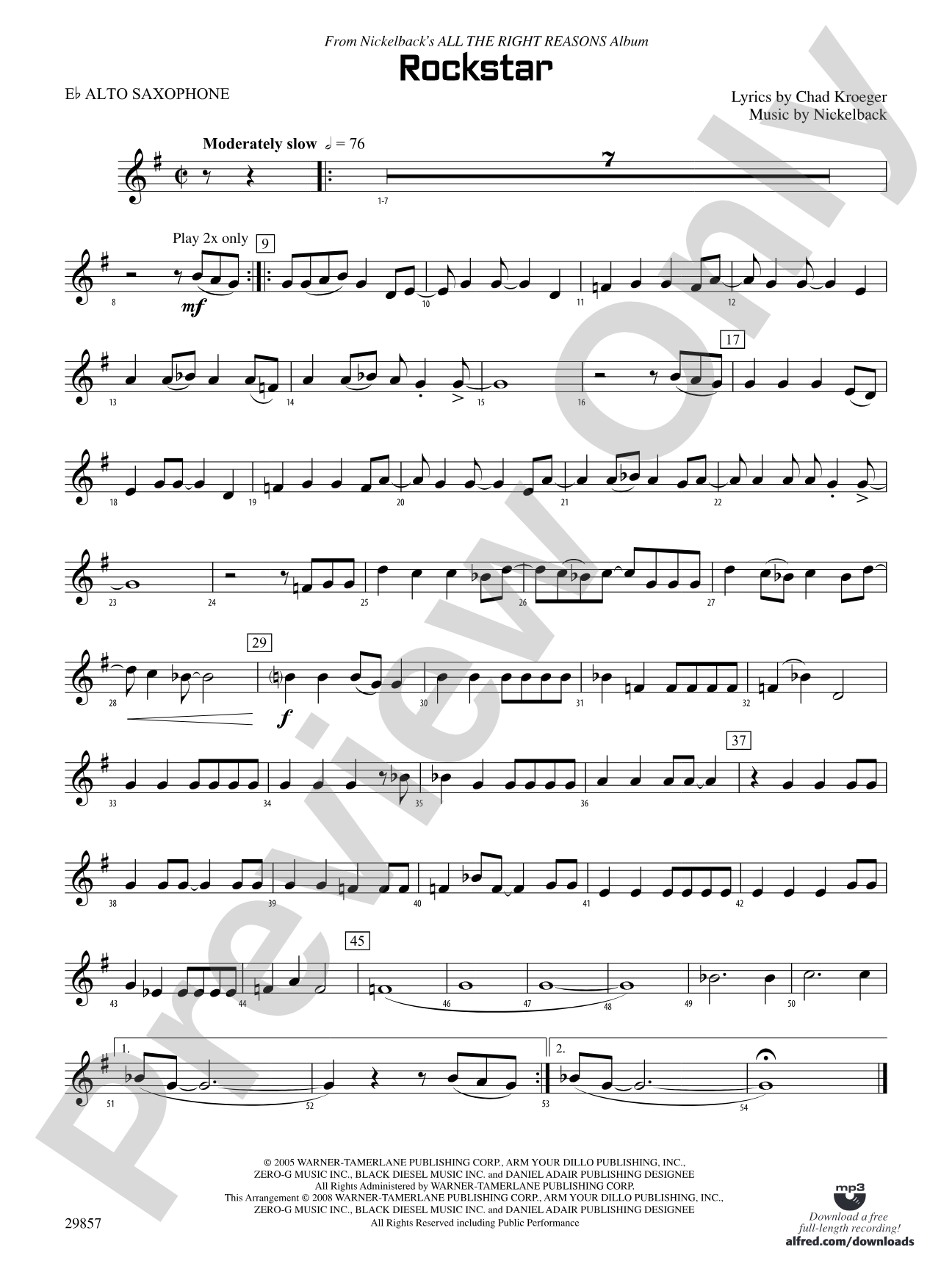 Rockstar: E-flat Alto Saxophone