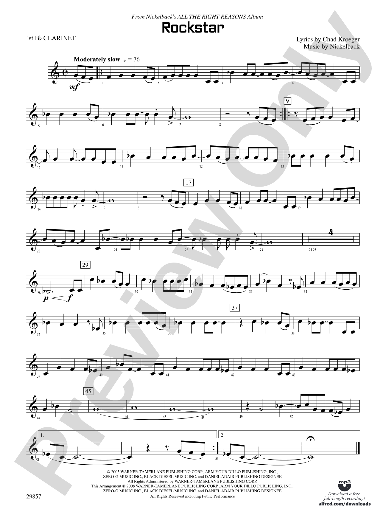 Rockstar: 1st B-flat Clarinet