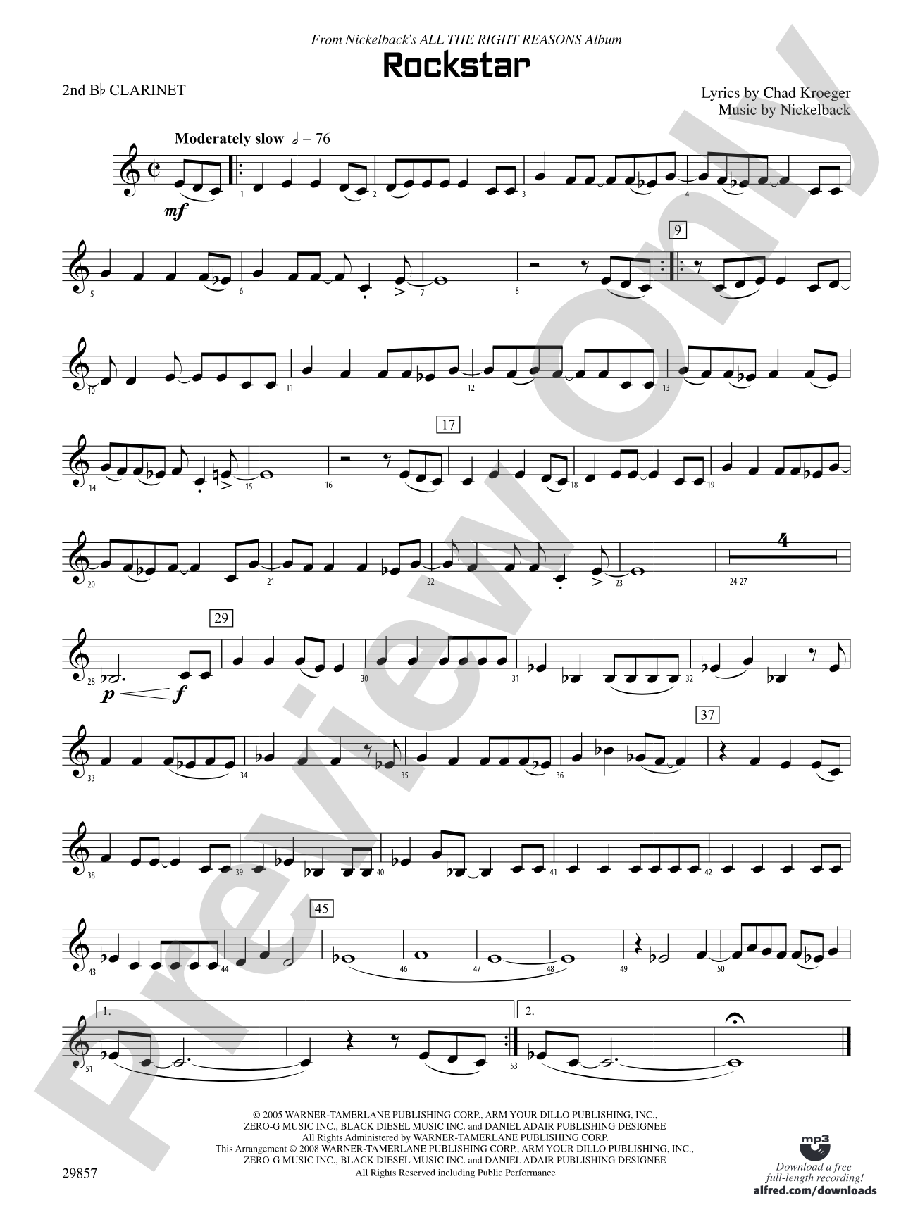 Rockstar: 2nd B-flat Clarinet
