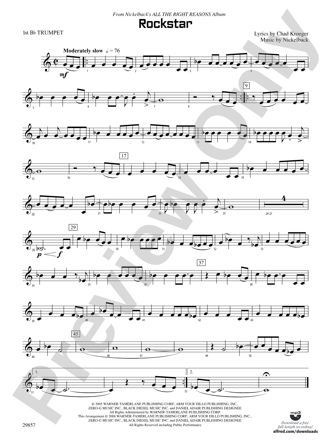 Rockstar: 1st B-flat Trumpet