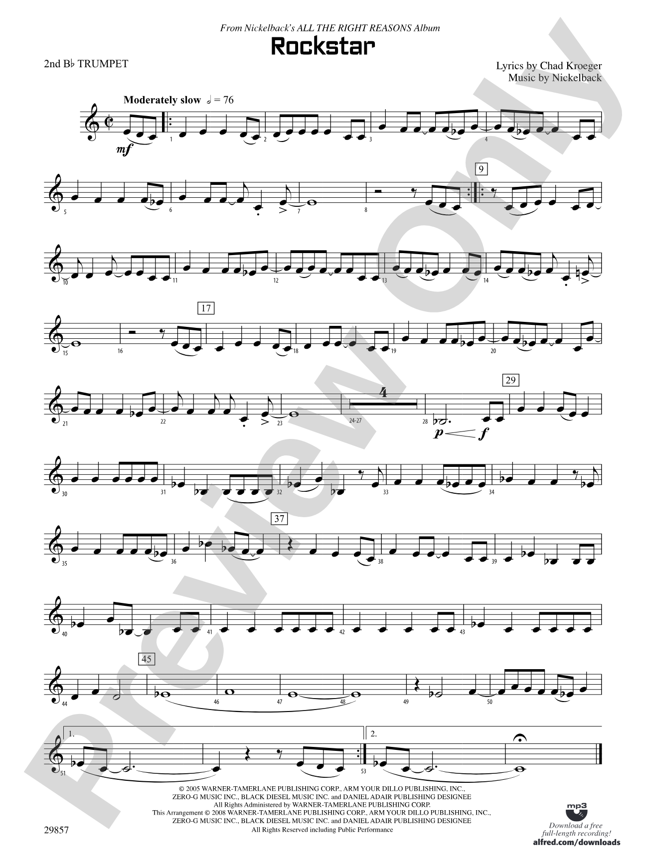 Rockstar: 2nd B-flat Trumpet
