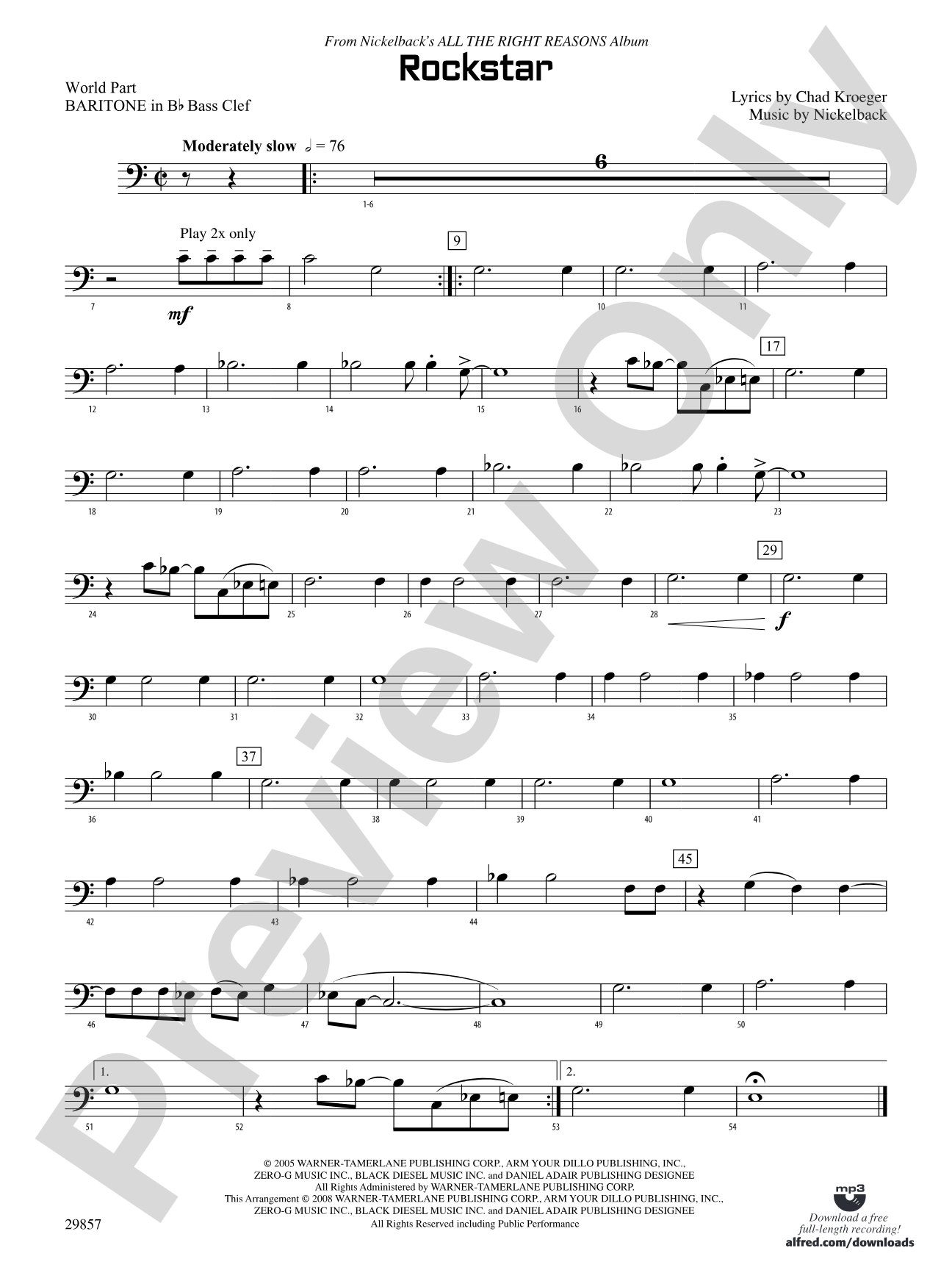 Rockstar: (wp) Bb Baritone B.C. 1