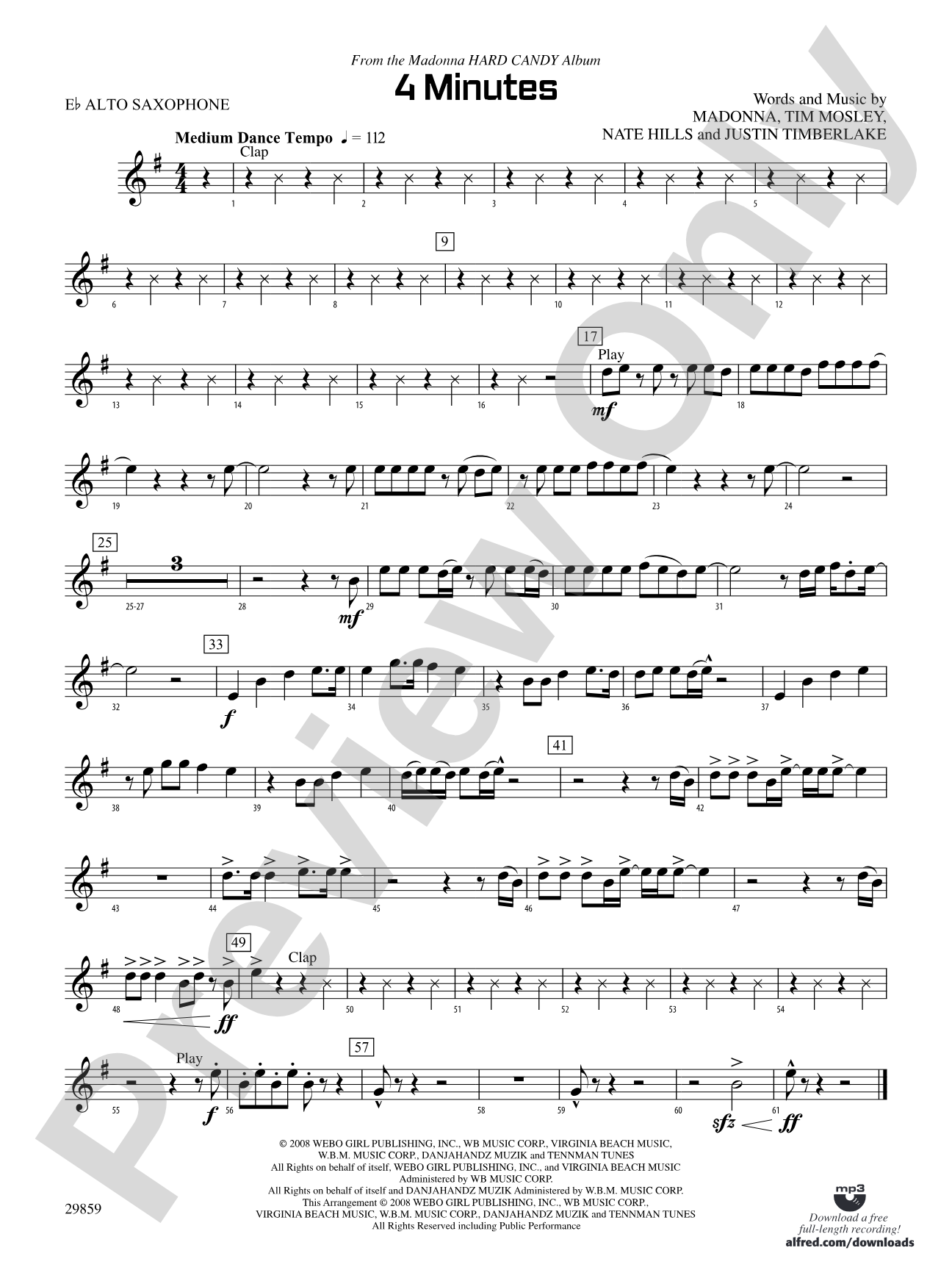 4 Minutes: E-flat Alto Saxophone