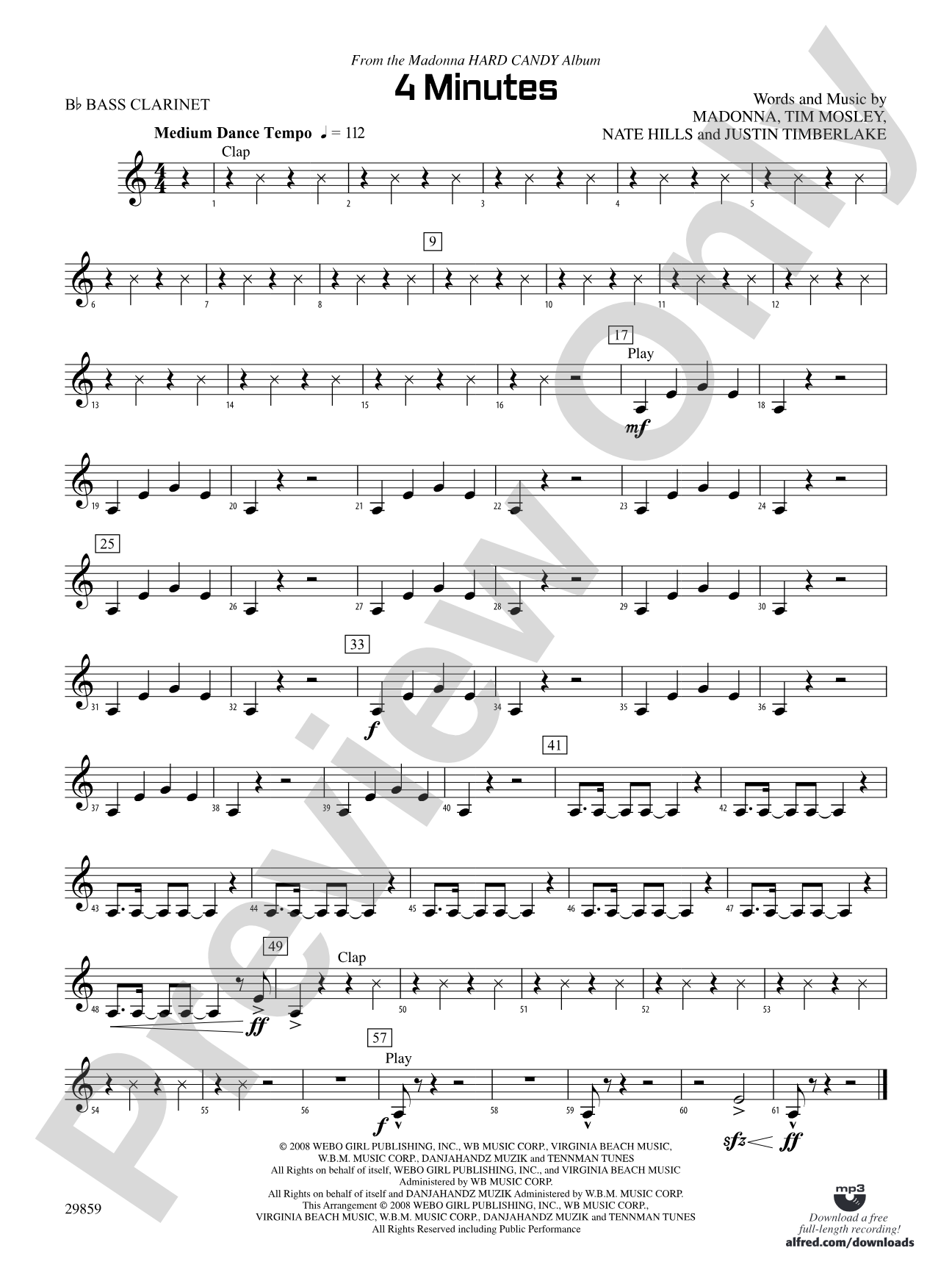 4 Minutes: B-flat Bass Clarinet
