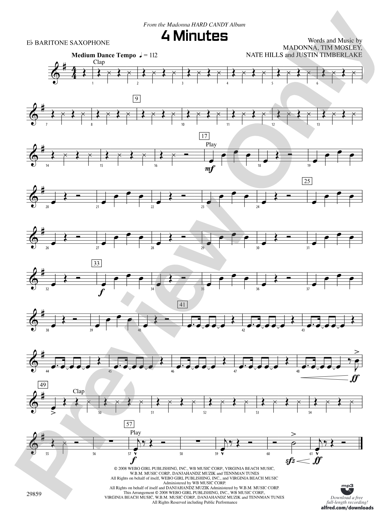 4 Minutes: E-flat Baritone Saxophone