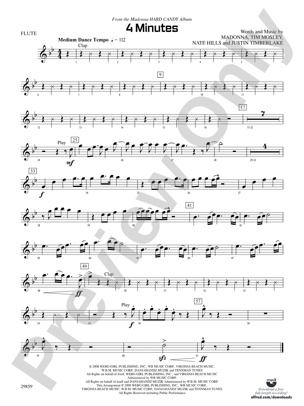4 Minutes: Flute