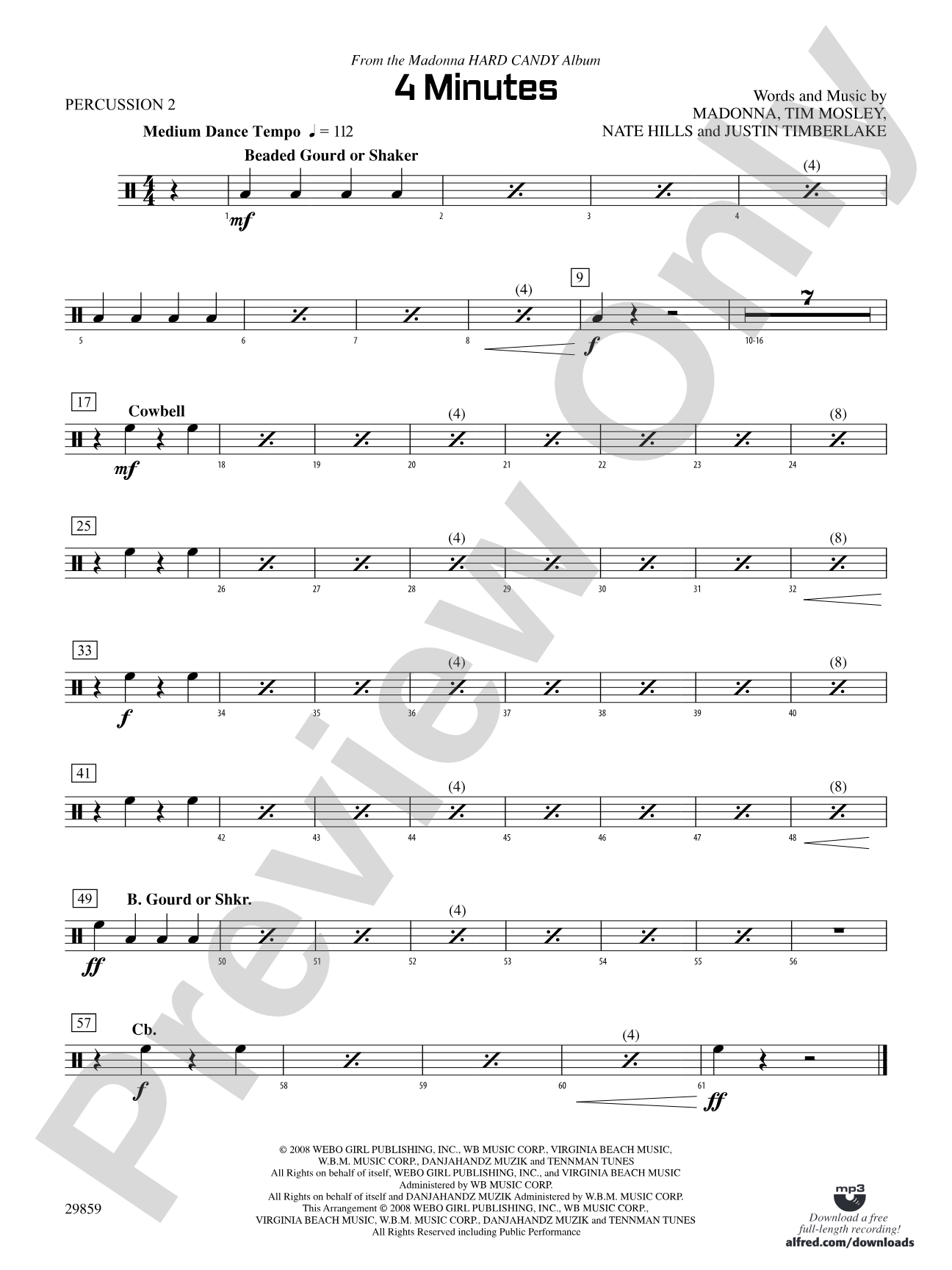 4 Minutes: 2nd Percussion
