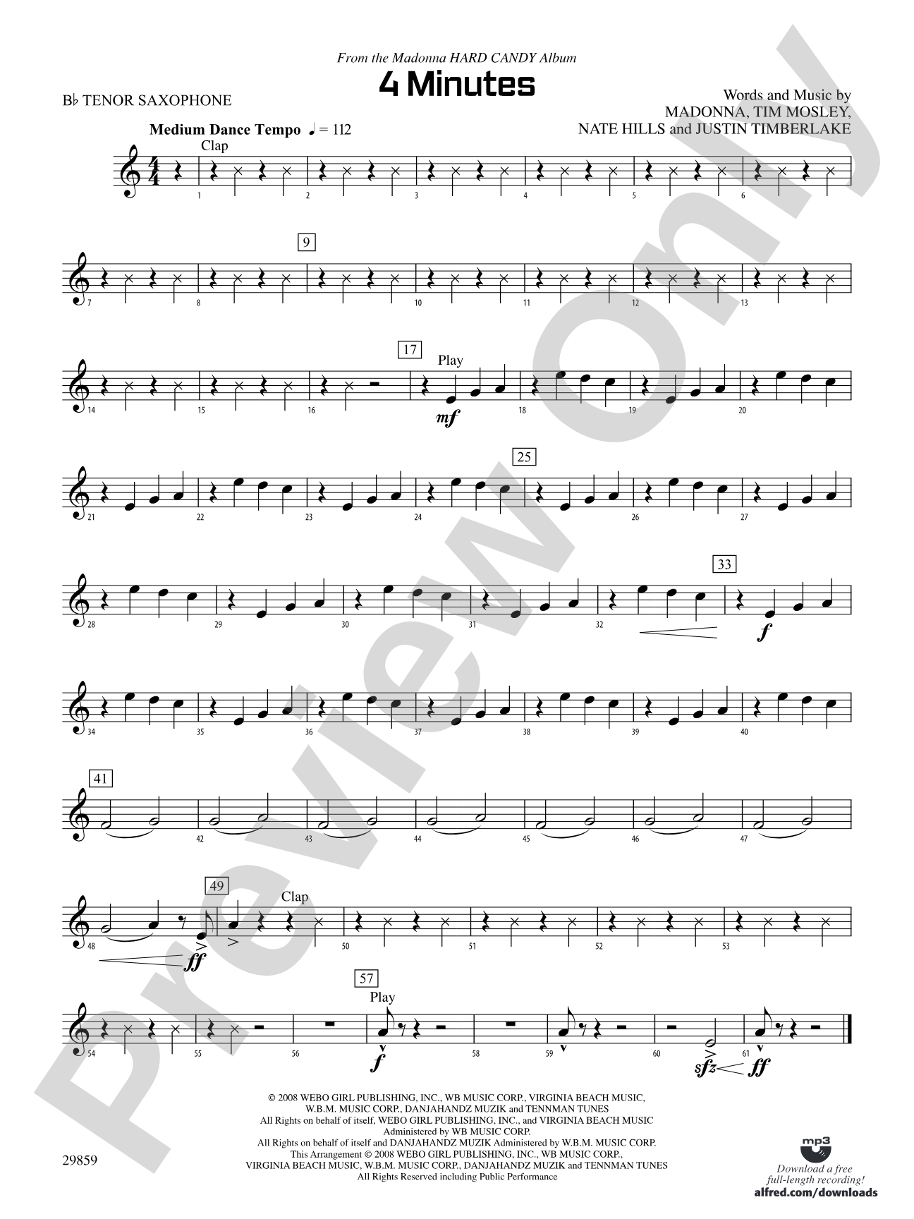 4 Minutes: B-flat Tenor Saxophone