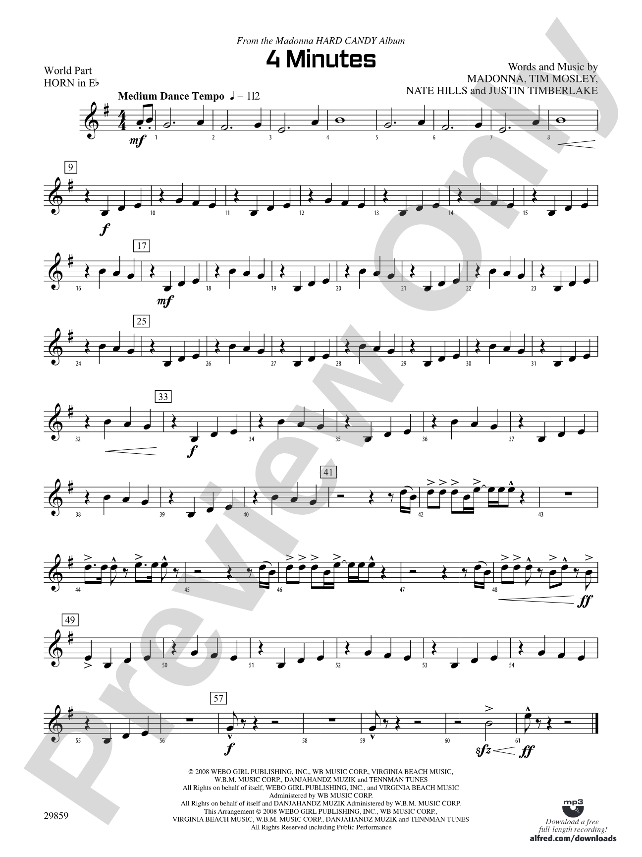 4 Minutes: (wp) 1st Horn in E-flat