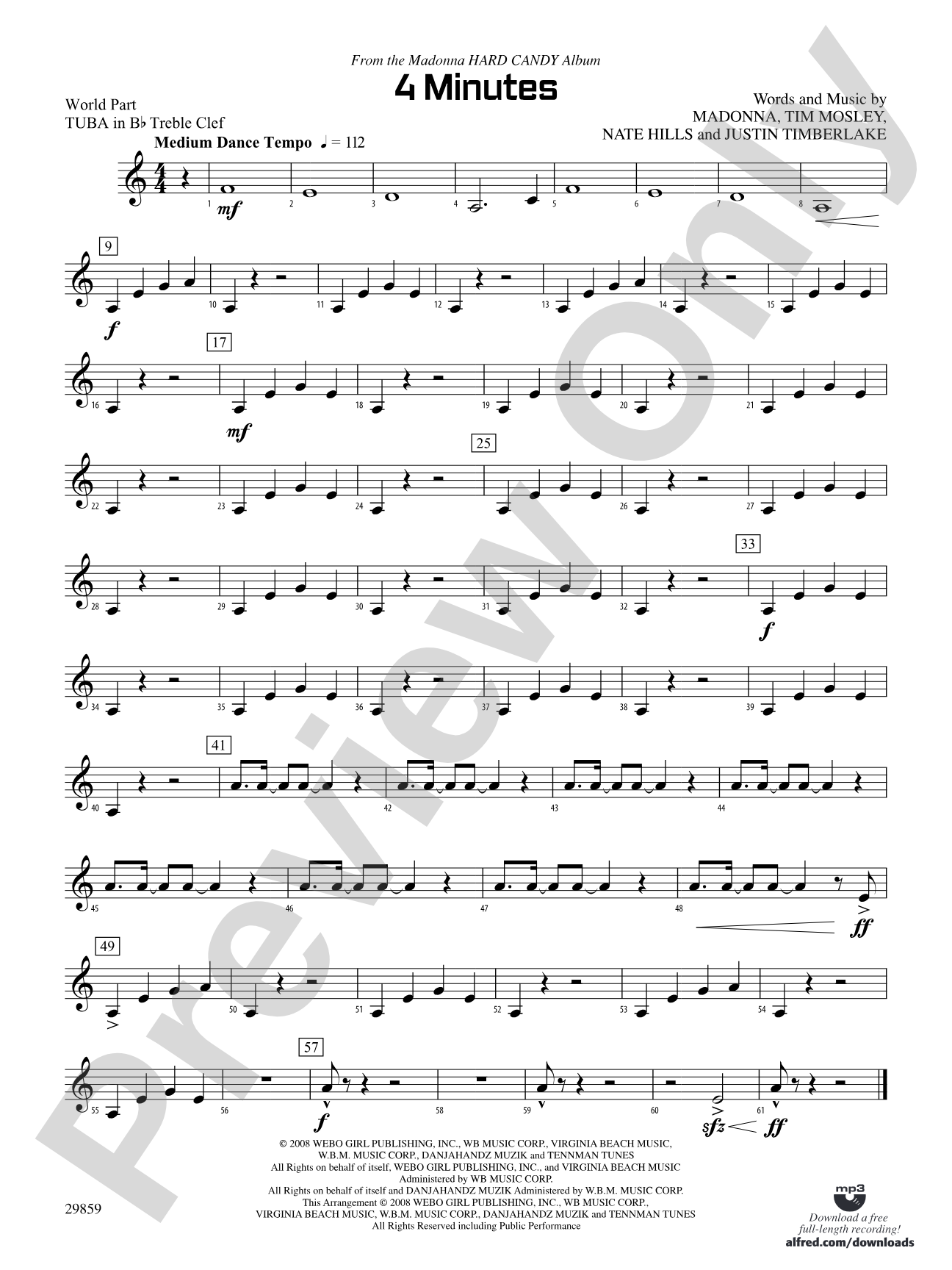 4 Minutes: (wp) B-flat Tuba T.C.