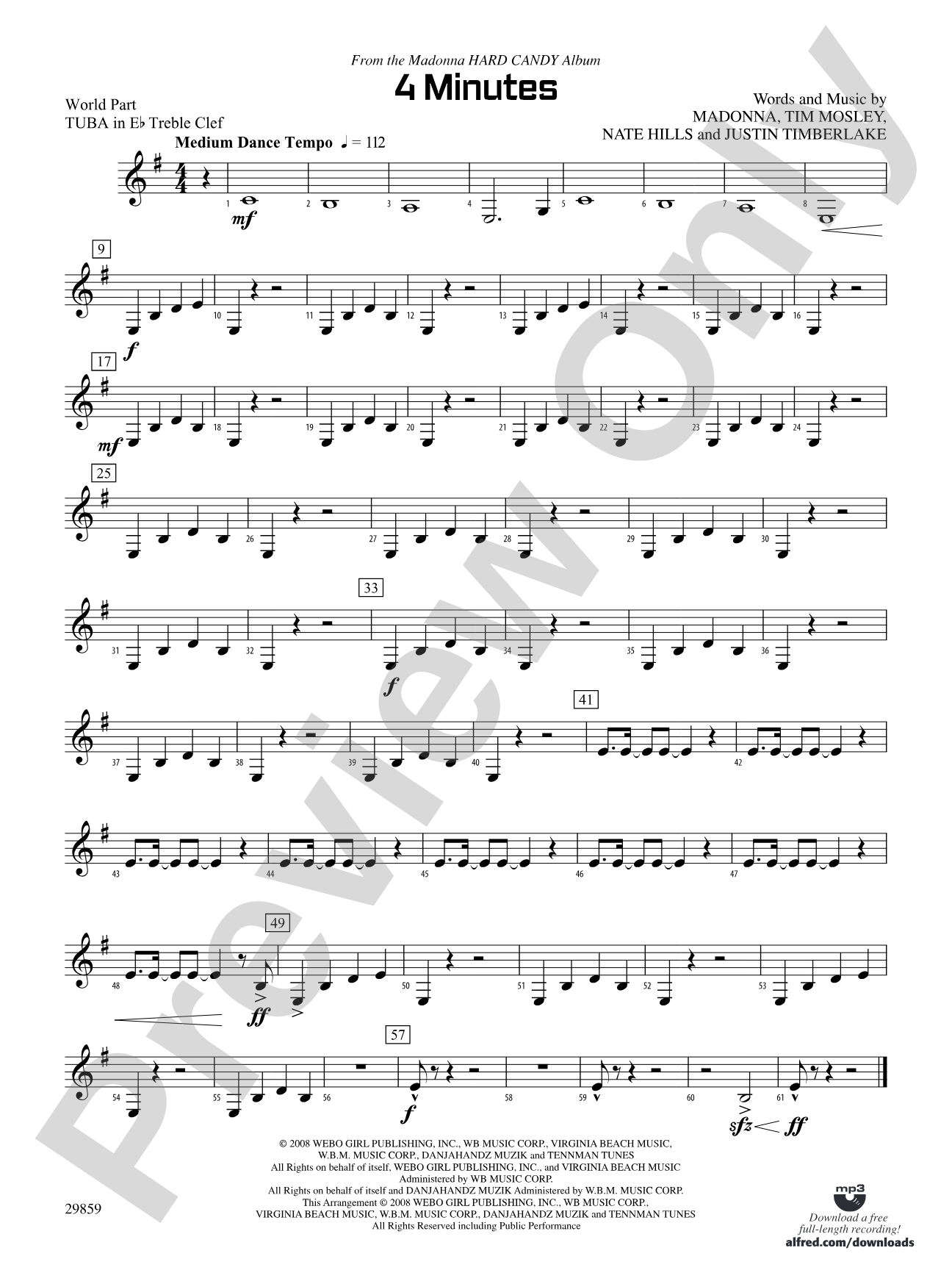 4 Minutes: (wp) E-flat Tuba T.C.