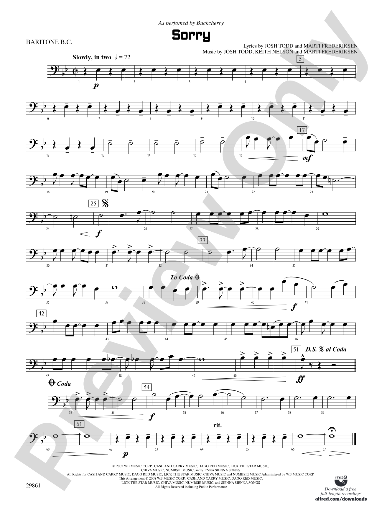 Sorry: Baritone B.C.