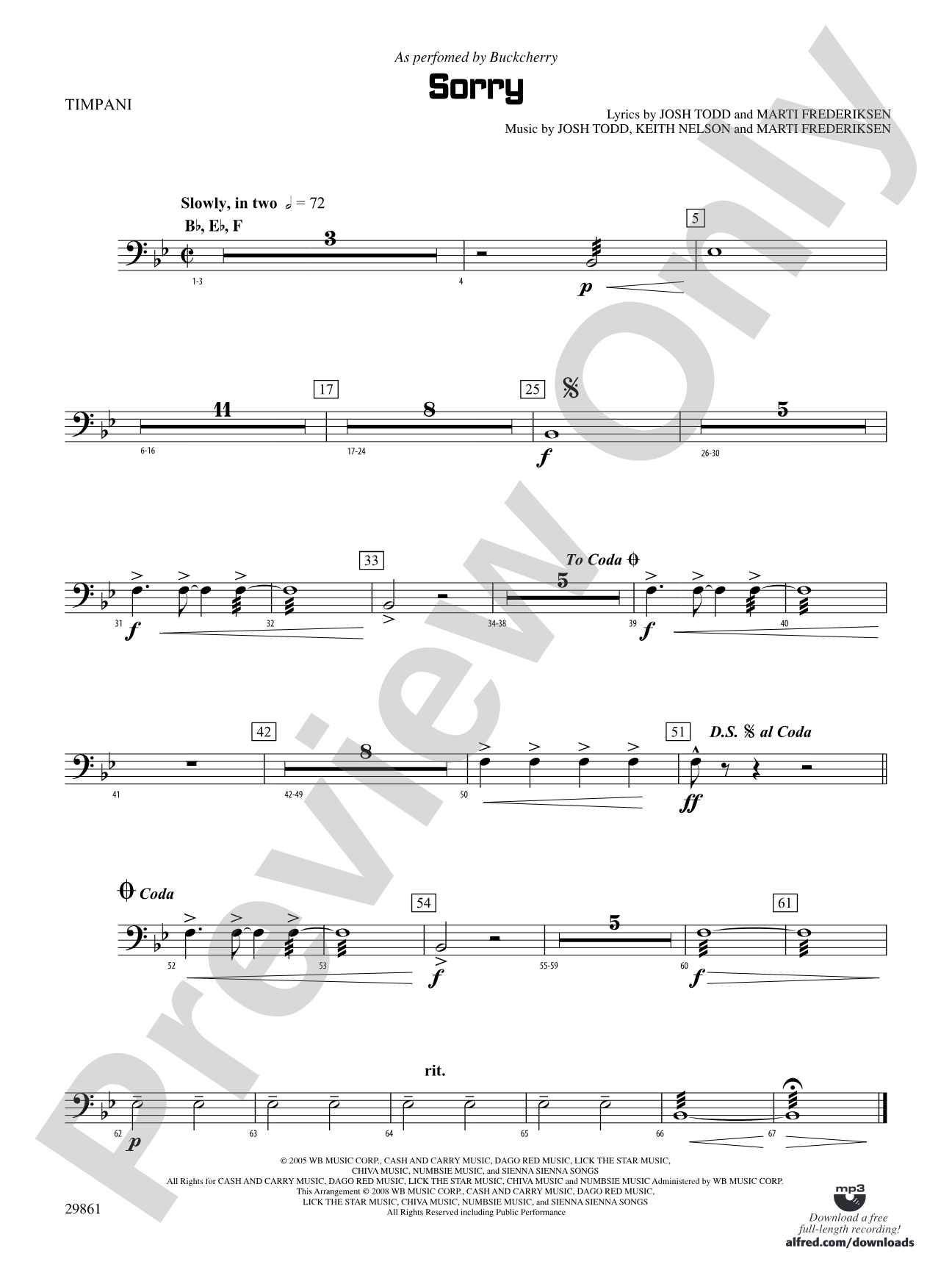 Sorry: Timpani