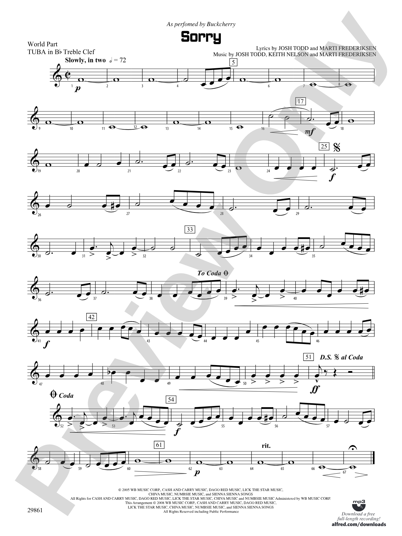Sorry: (wp) B-flat Tuba T.C.