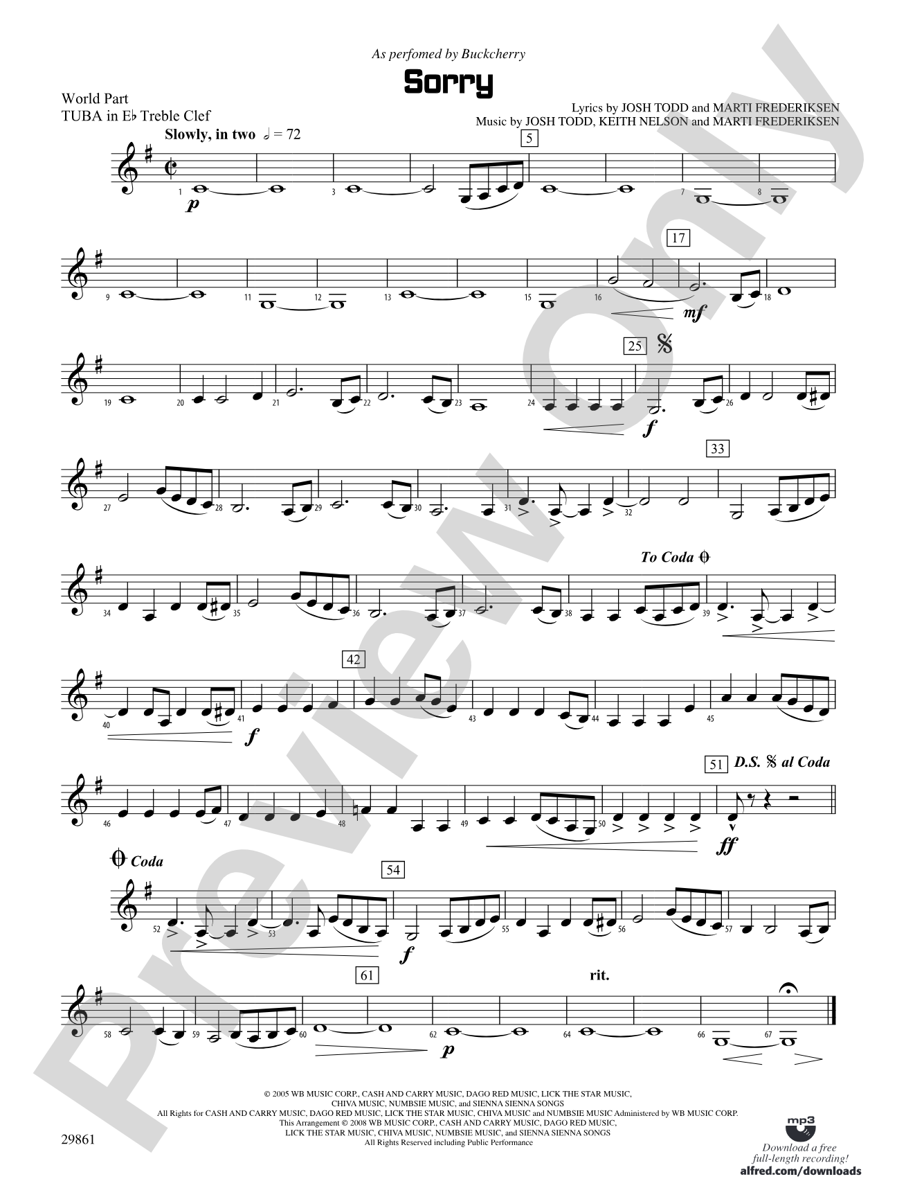 Sorry: (wp) E-flat Tuba T.C.