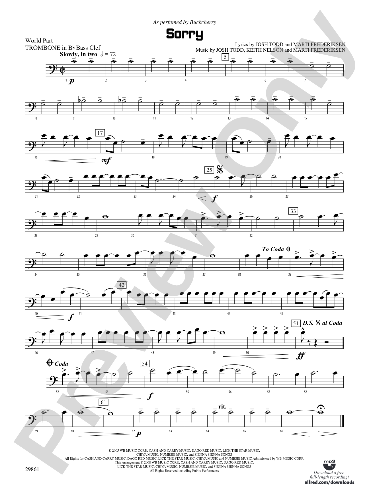 Sorry: (wp) 1st B-flat Trombone B.C.