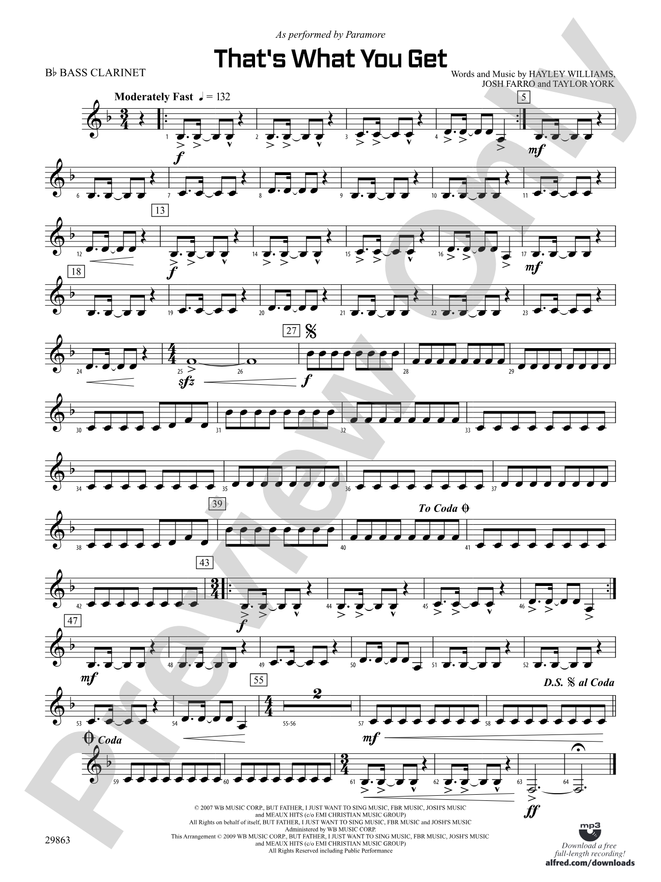 That's What You Get: B-flat Bass Clarinet