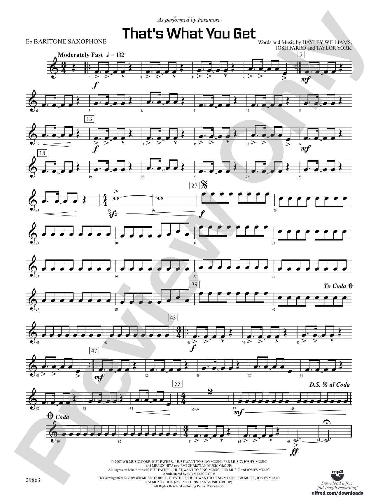 That's What You Get: E-flat Baritone Saxophone