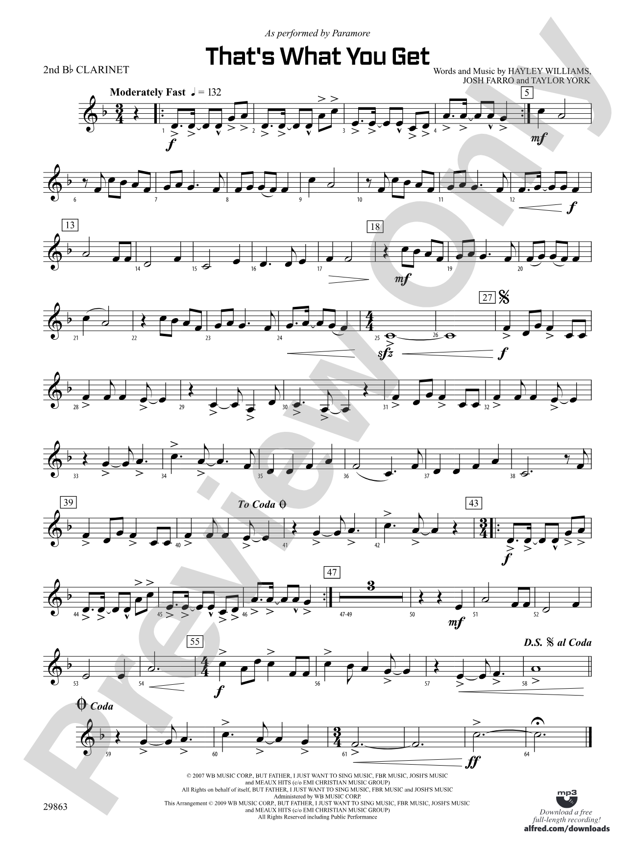 That's What You Get: 2nd B-flat Clarinet