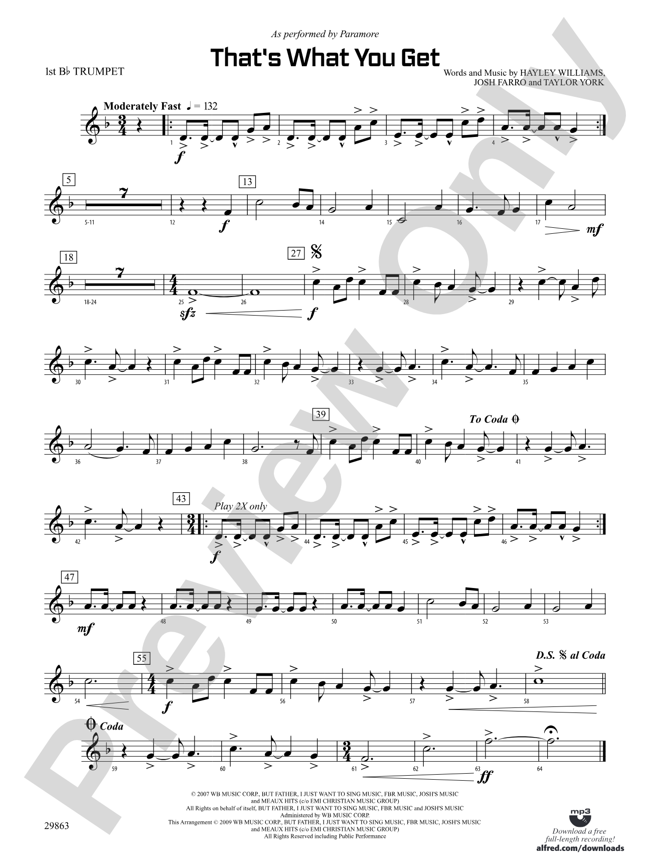 That's What You Get: 1st B-flat Trumpet
