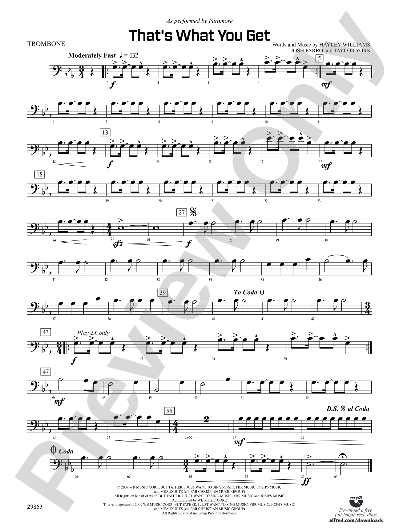 That's What You Get: 1st Trombone