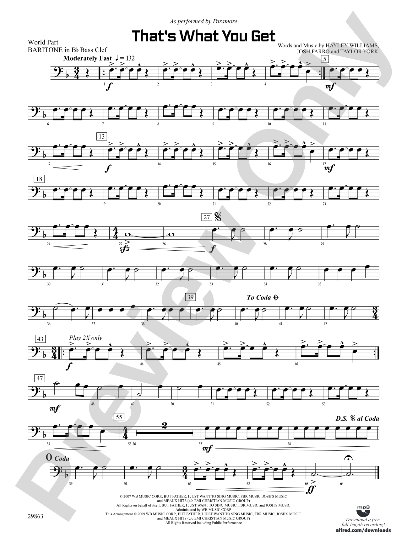 That's What You Get: (wp) Bb Baritone B.C. 1