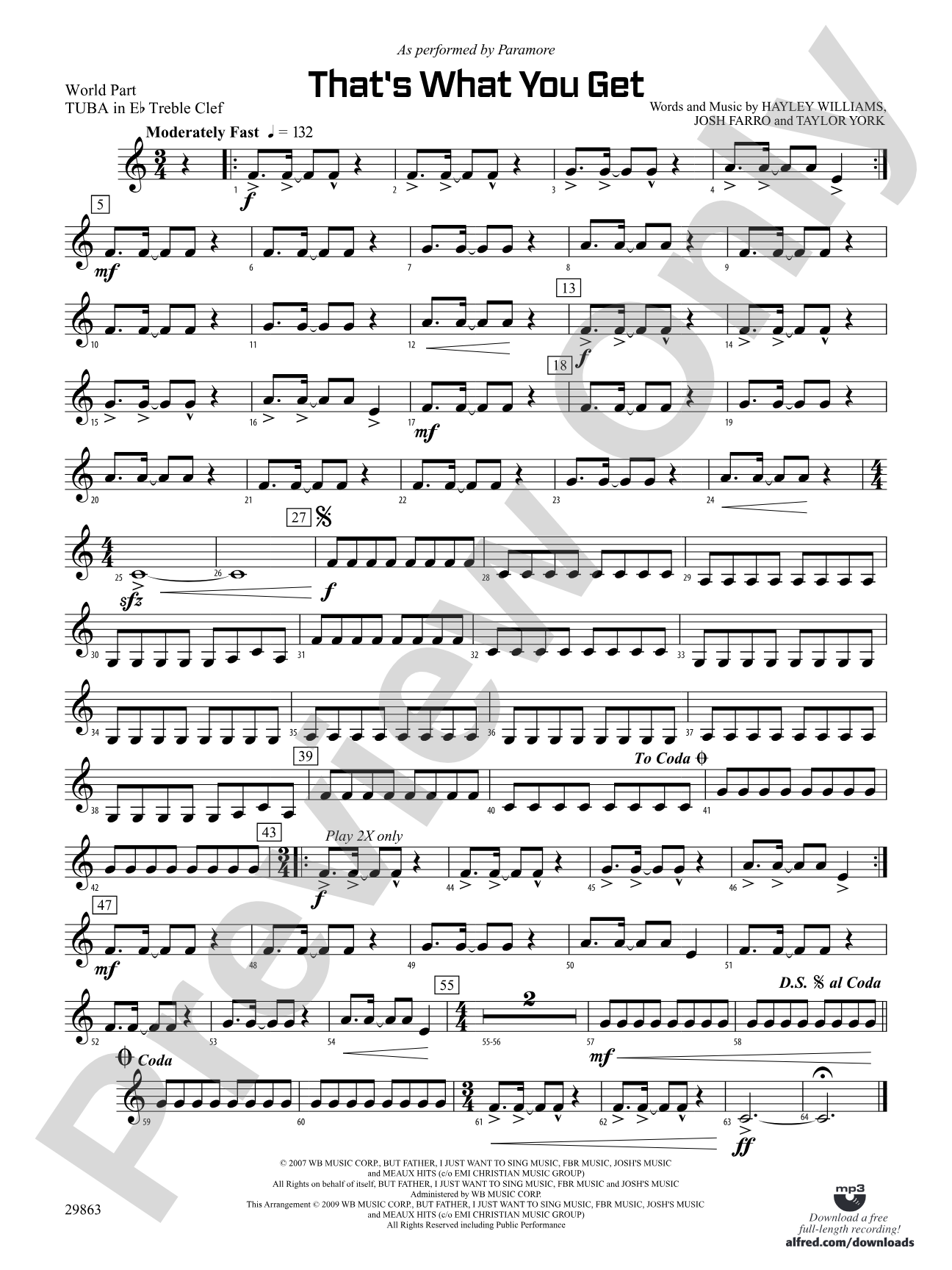 That's What You Get: (wp) E-flat Tuba T.C.