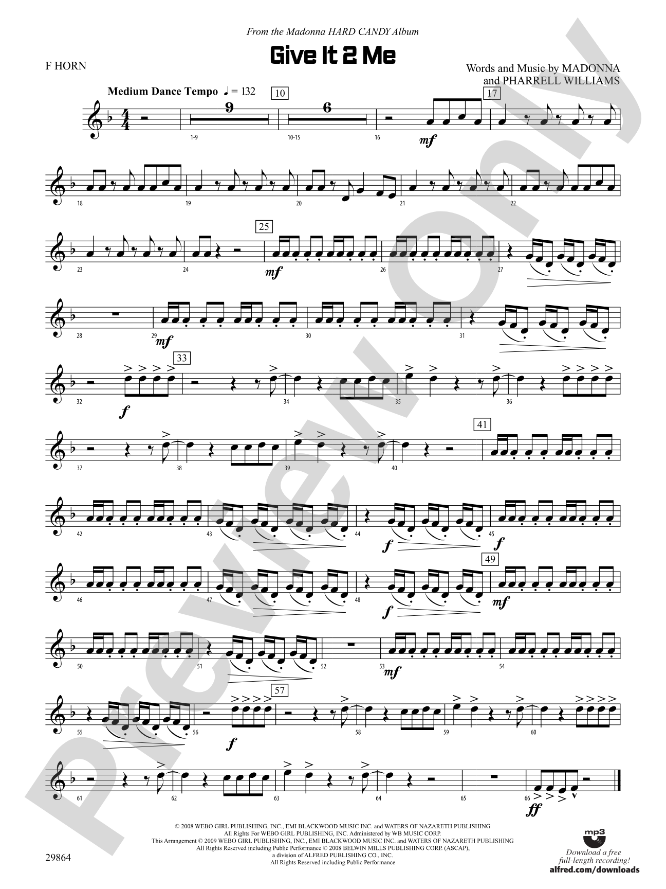 Give It 2 Me: 1st F Horn