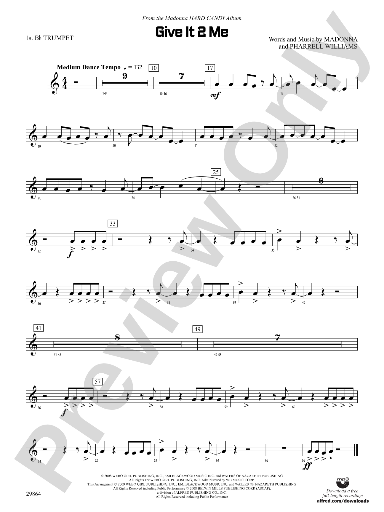 Give It 2 Me: 1st B-flat Trumpet