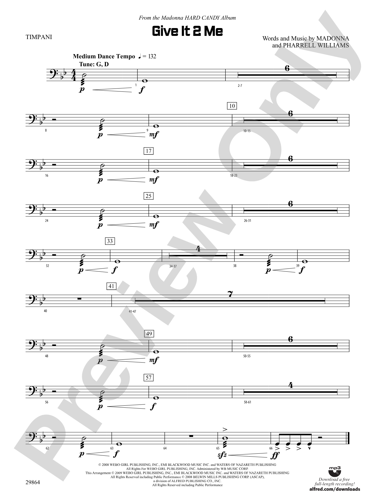 Give It 2 Me: Timpani