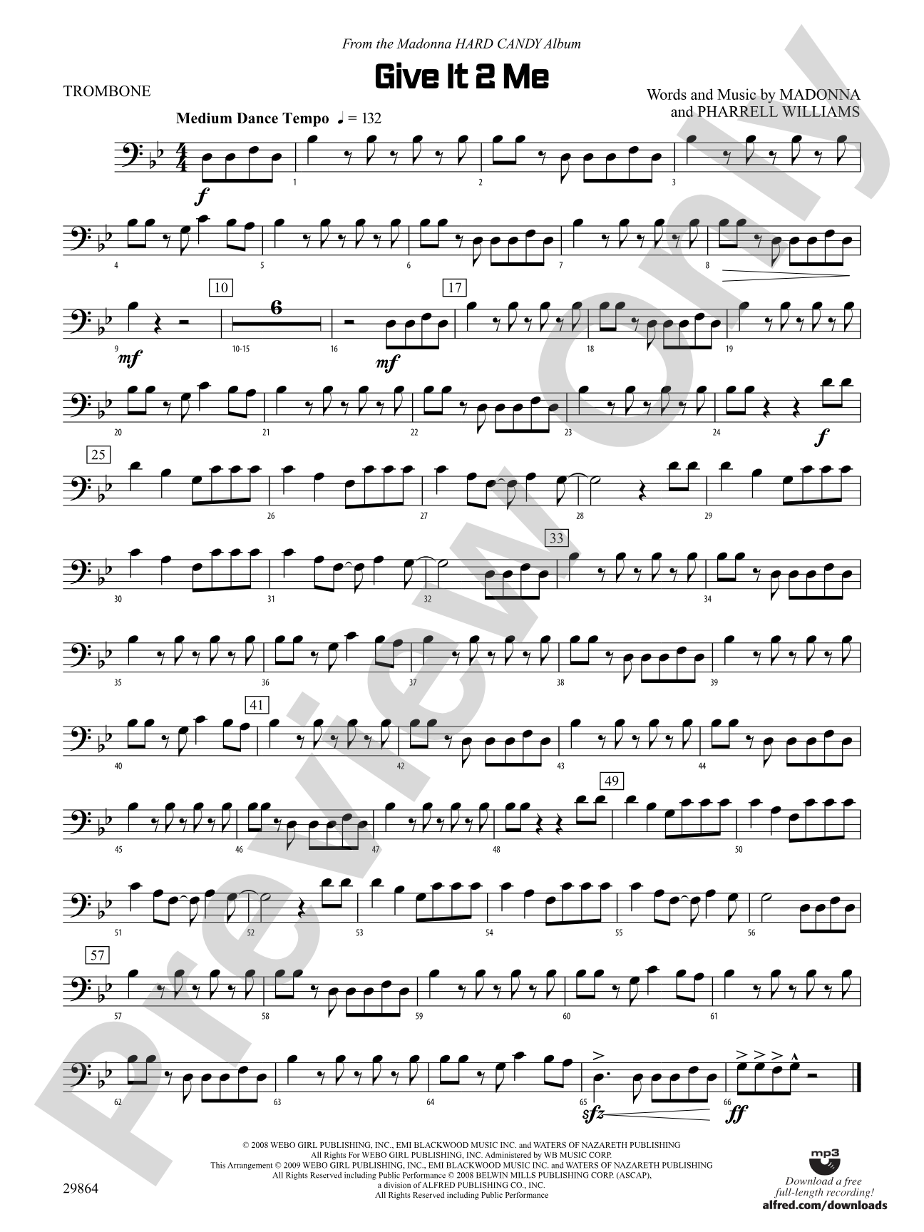 Give It 2 Me: 1st Trombone