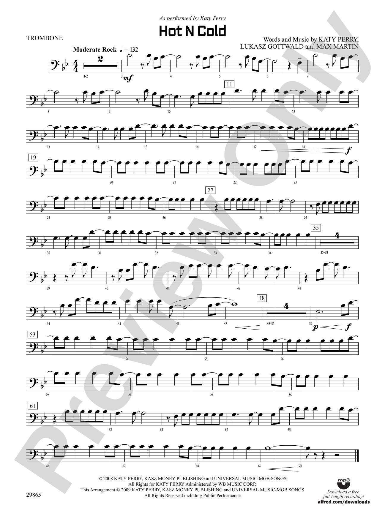 Hot N Cold: 1st Trombone