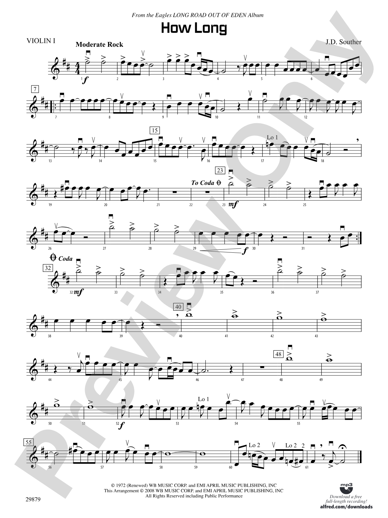How Long: 1st Violin