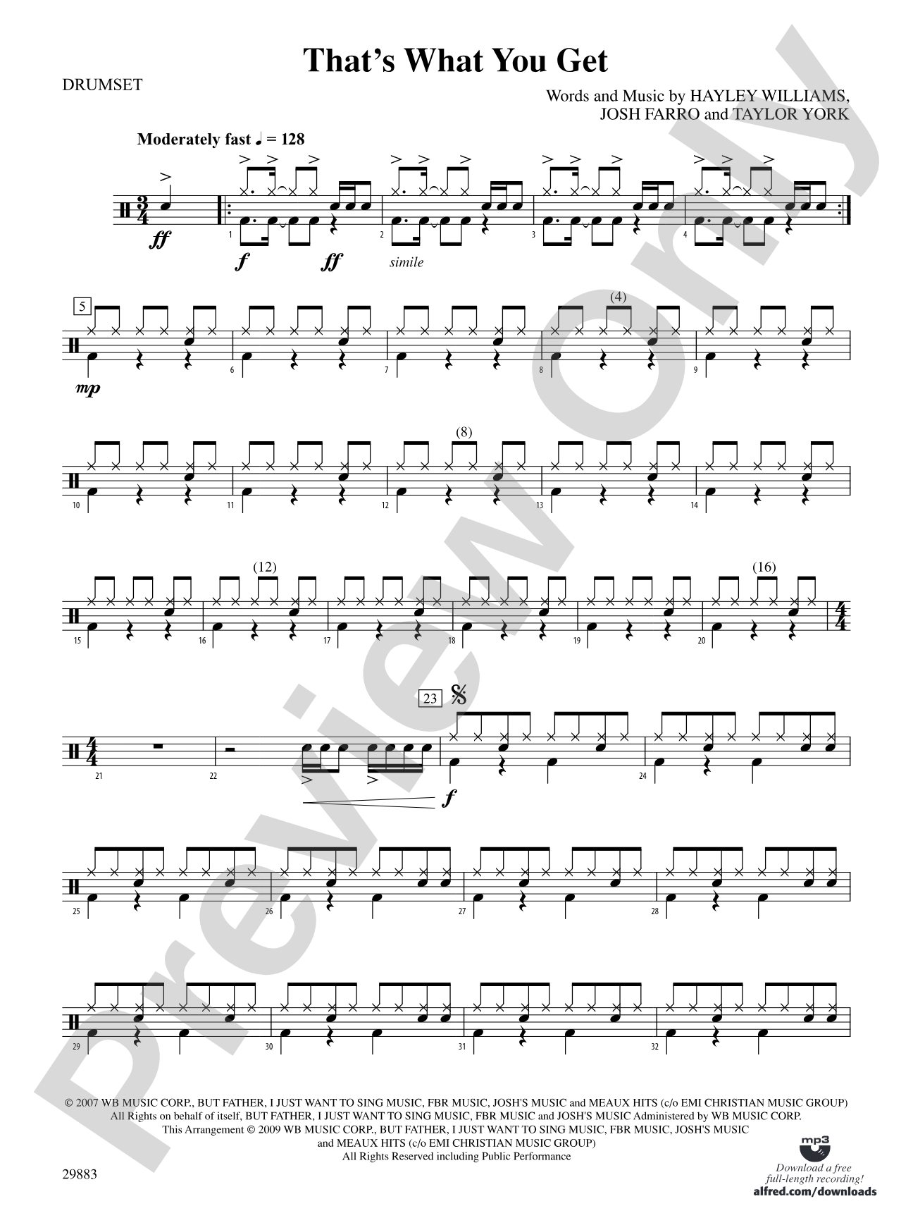 That's What You Get: Drums