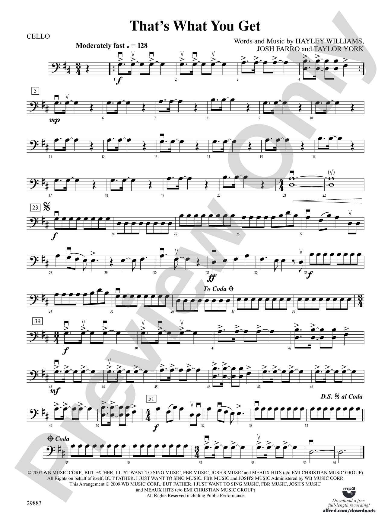 That's What You Get: Cello