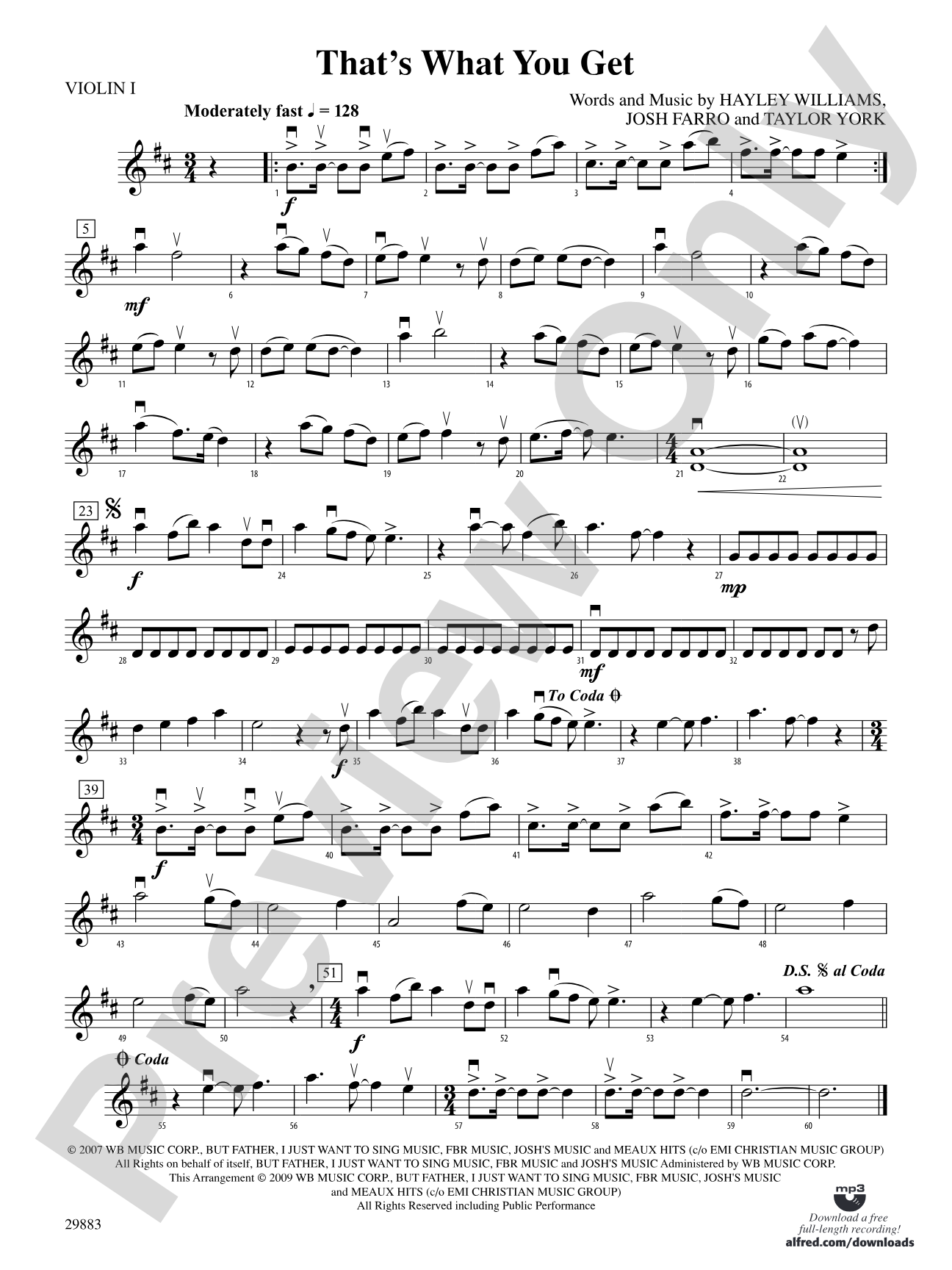 That's What You Get: 1st Violin