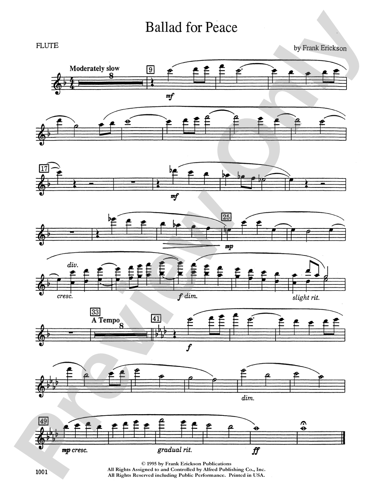 Ballad for Peace: Flute