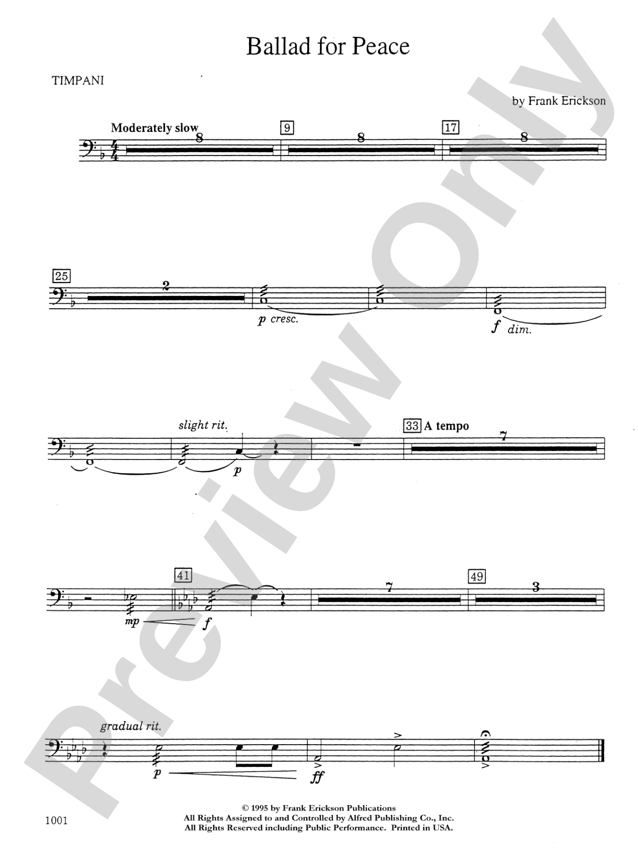 Ballad for Peace: Timpani