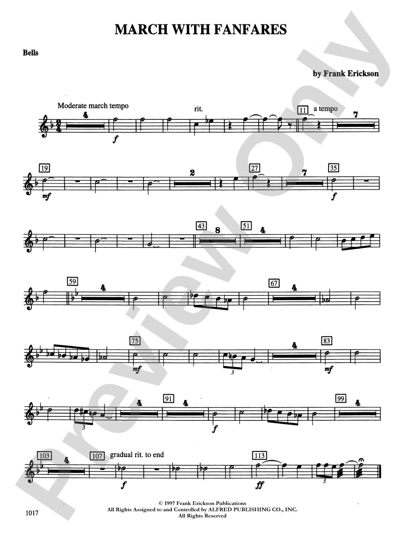 March with Fanfares: Bells