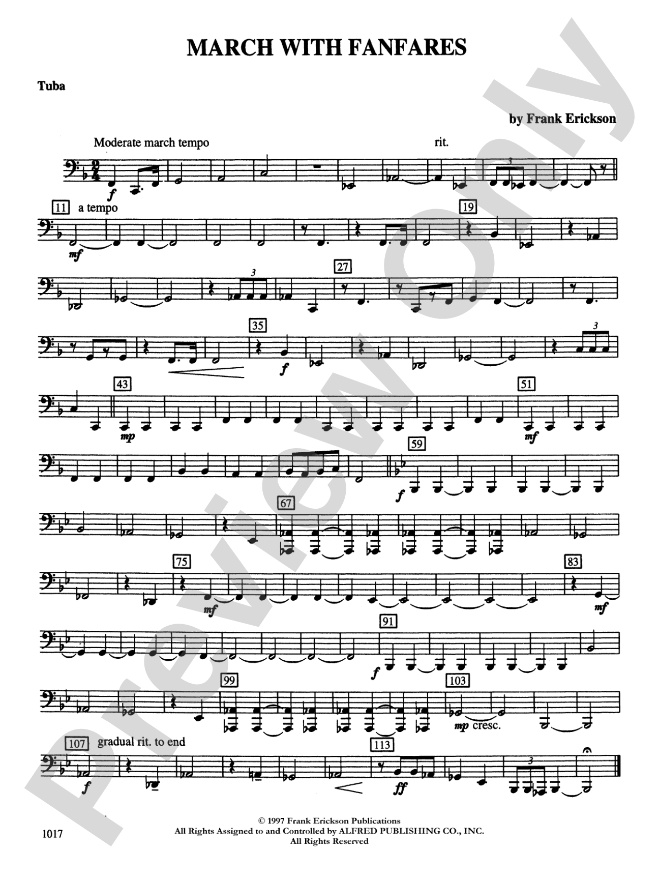 March with Fanfares: Tuba