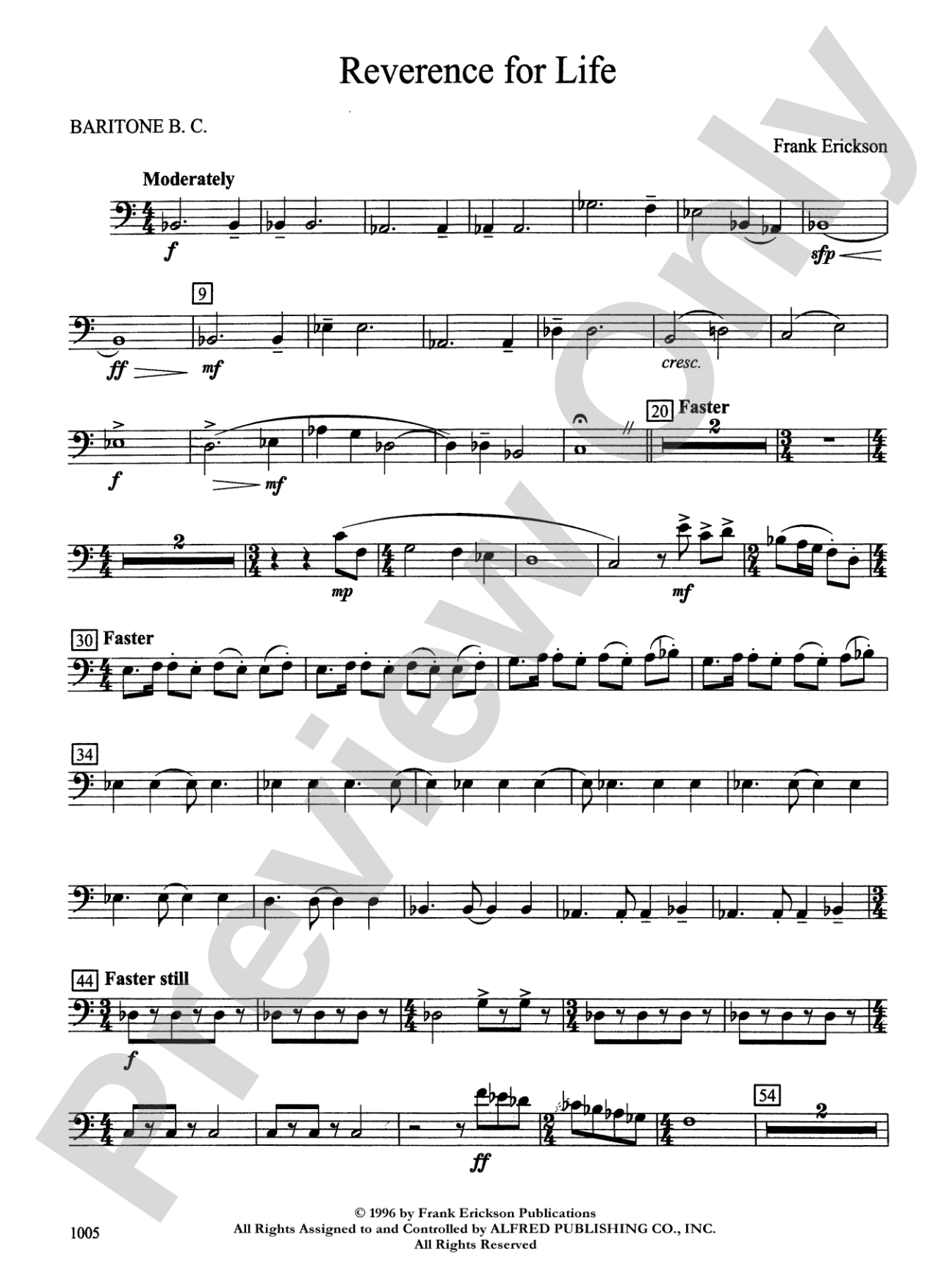 Reverence for Life: Baritone B.C.