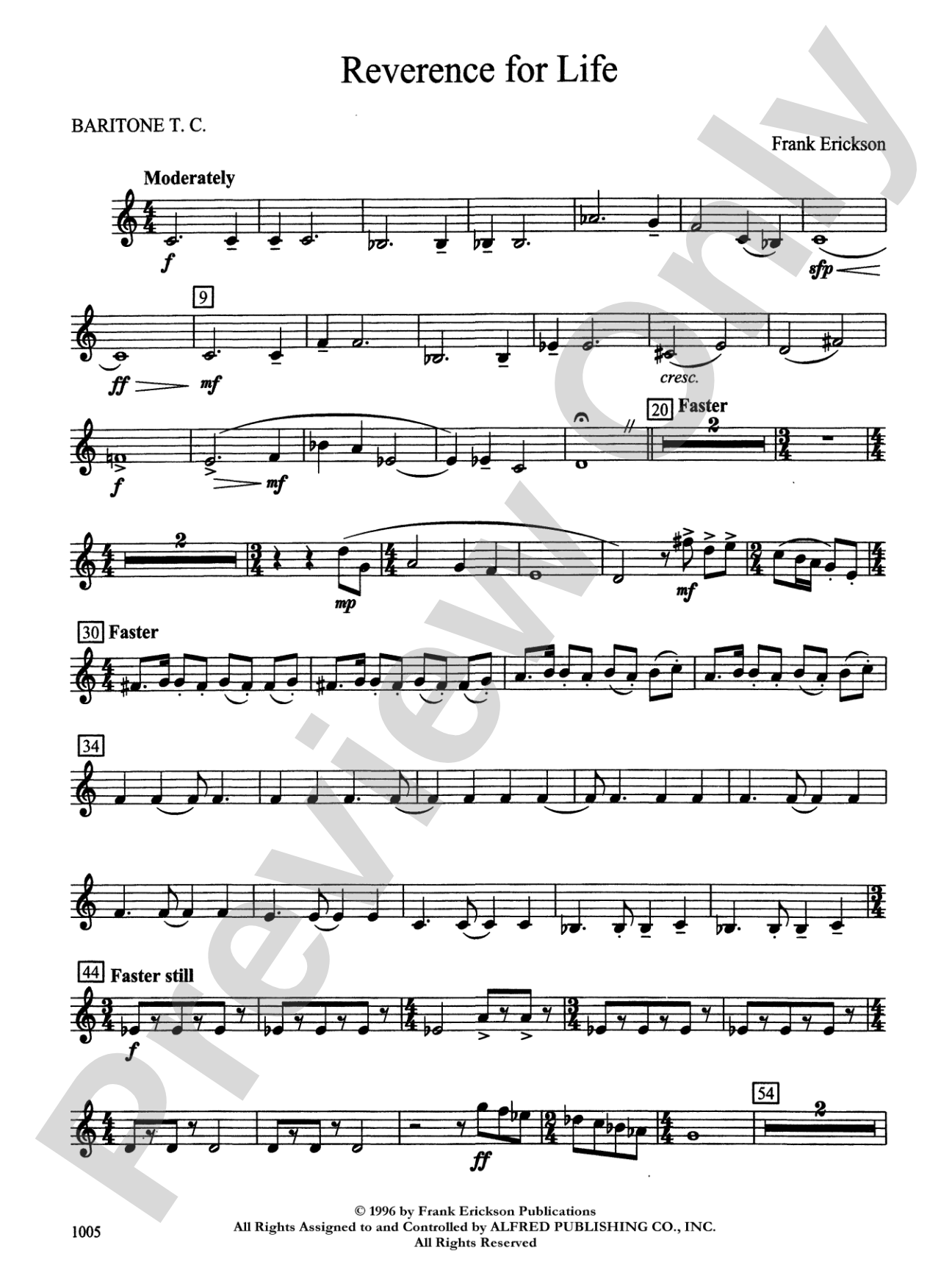 Reverence for Life: Baritone T.C.