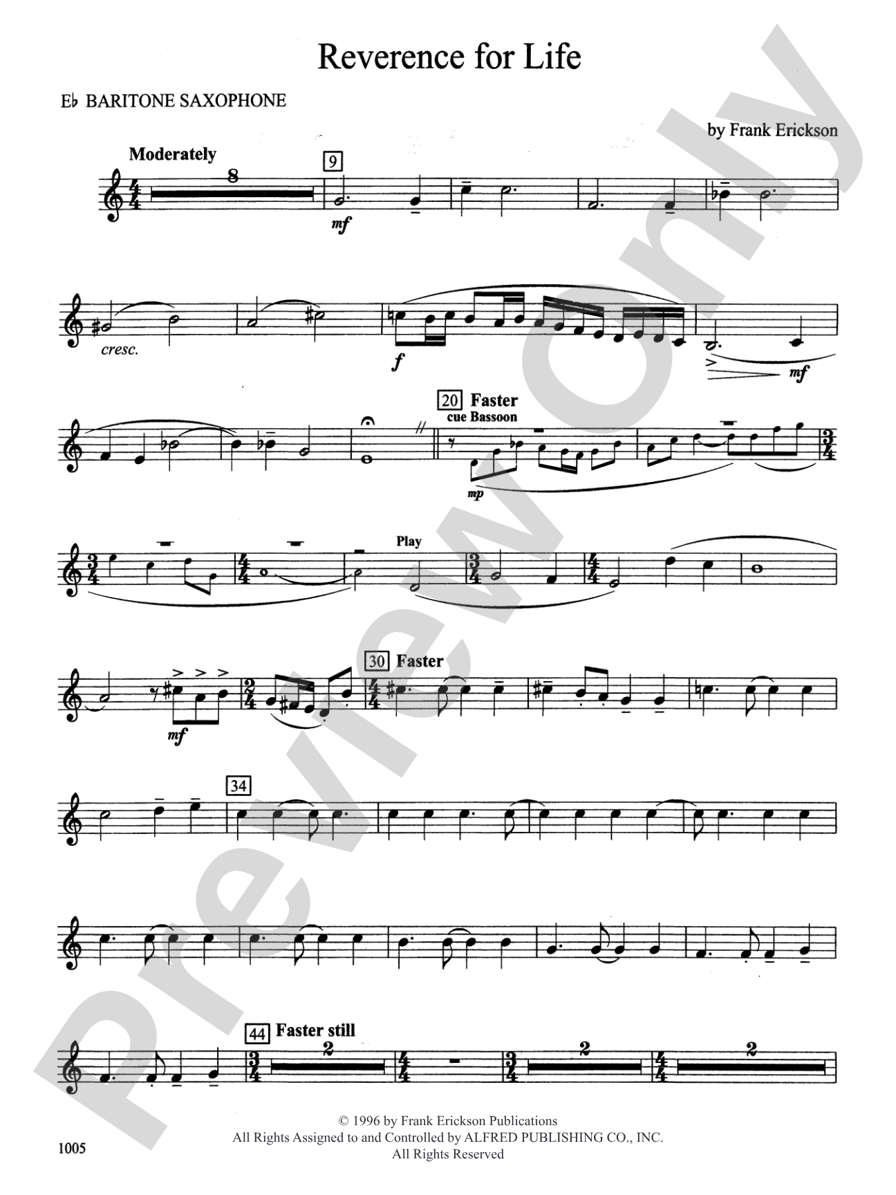 Reverence for Life: E-flat Baritone Saxophone
