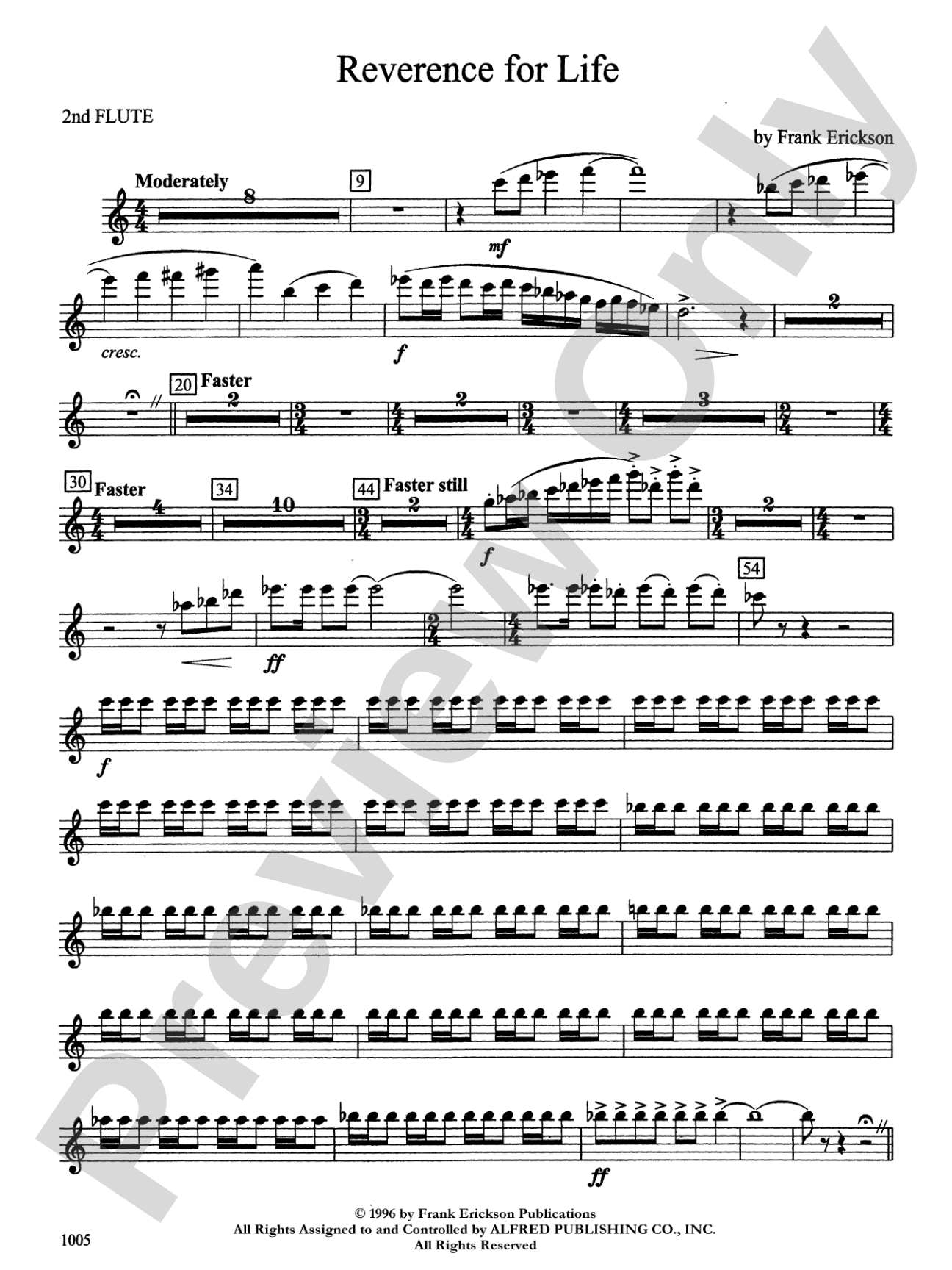 Reverence for Life: 2nd Flute