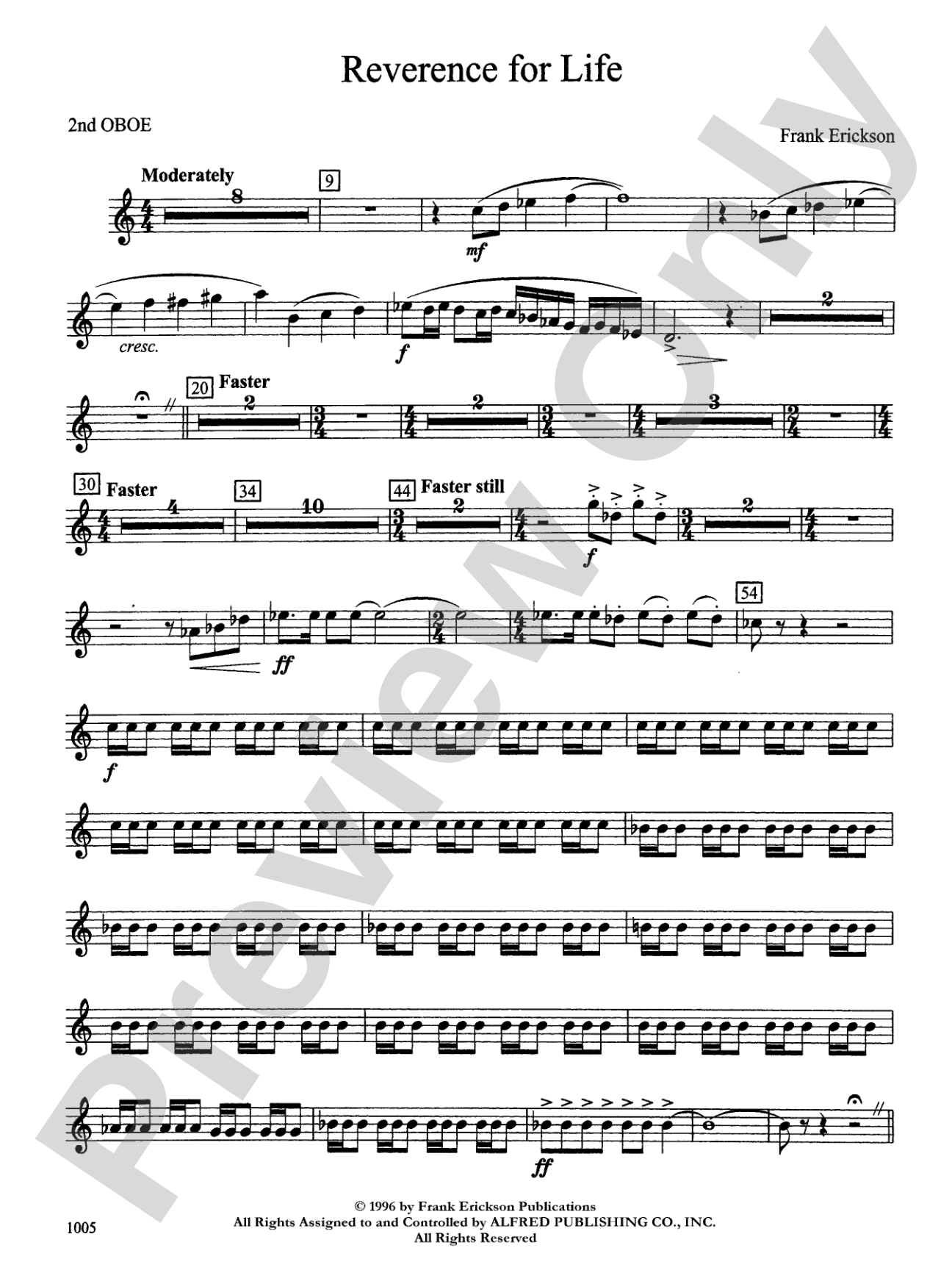Reverence for Life: 2nd Oboe