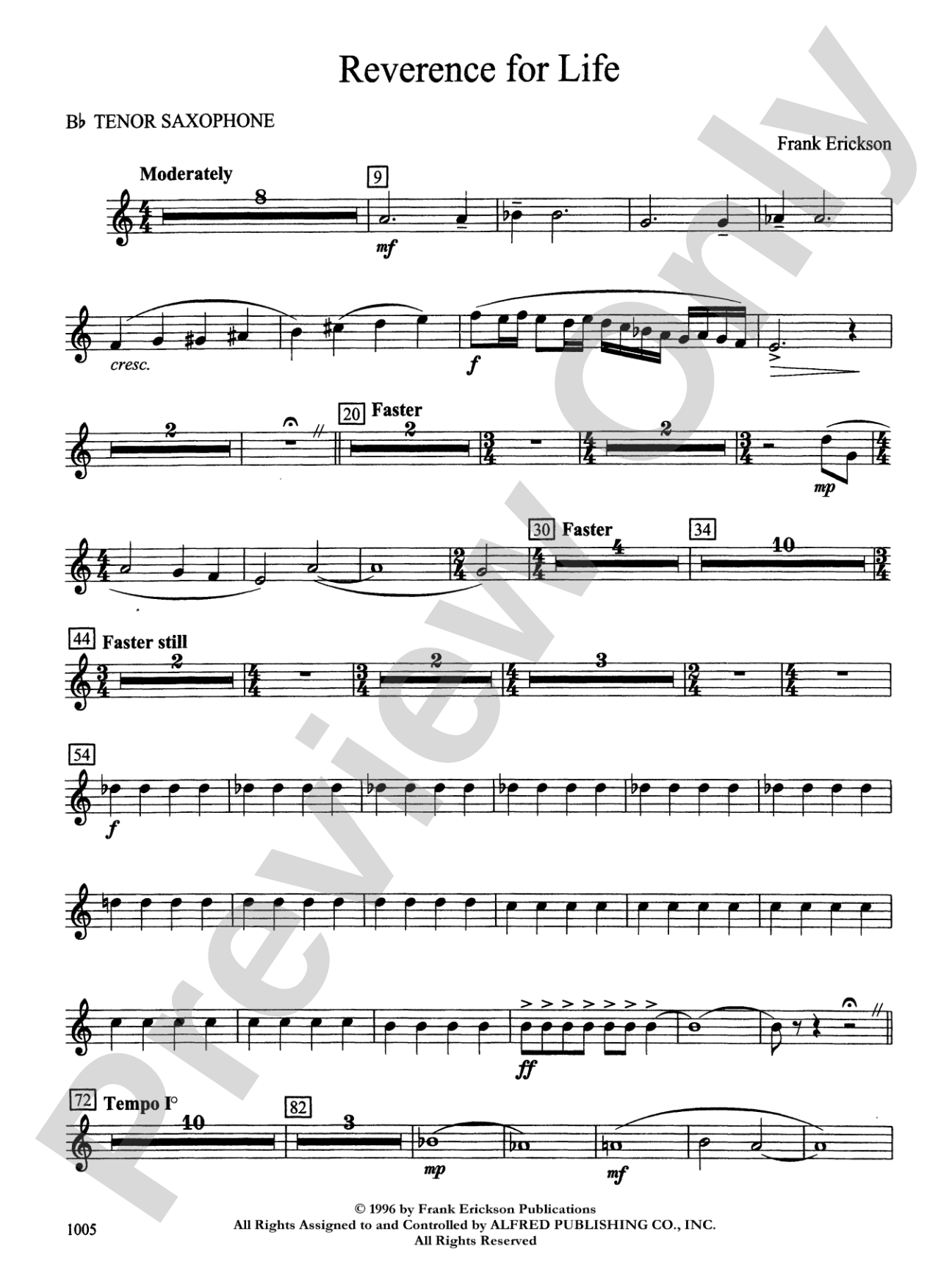 Reverence for Life: B-flat Tenor Saxophone