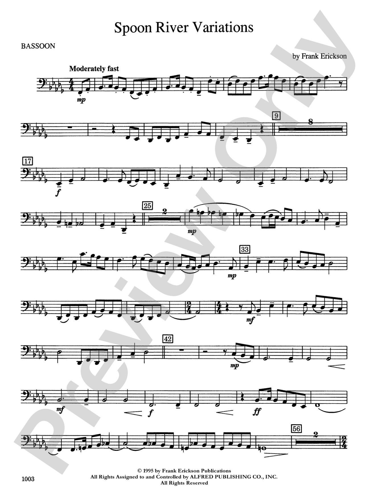 Spoon River Variations: Bassoon