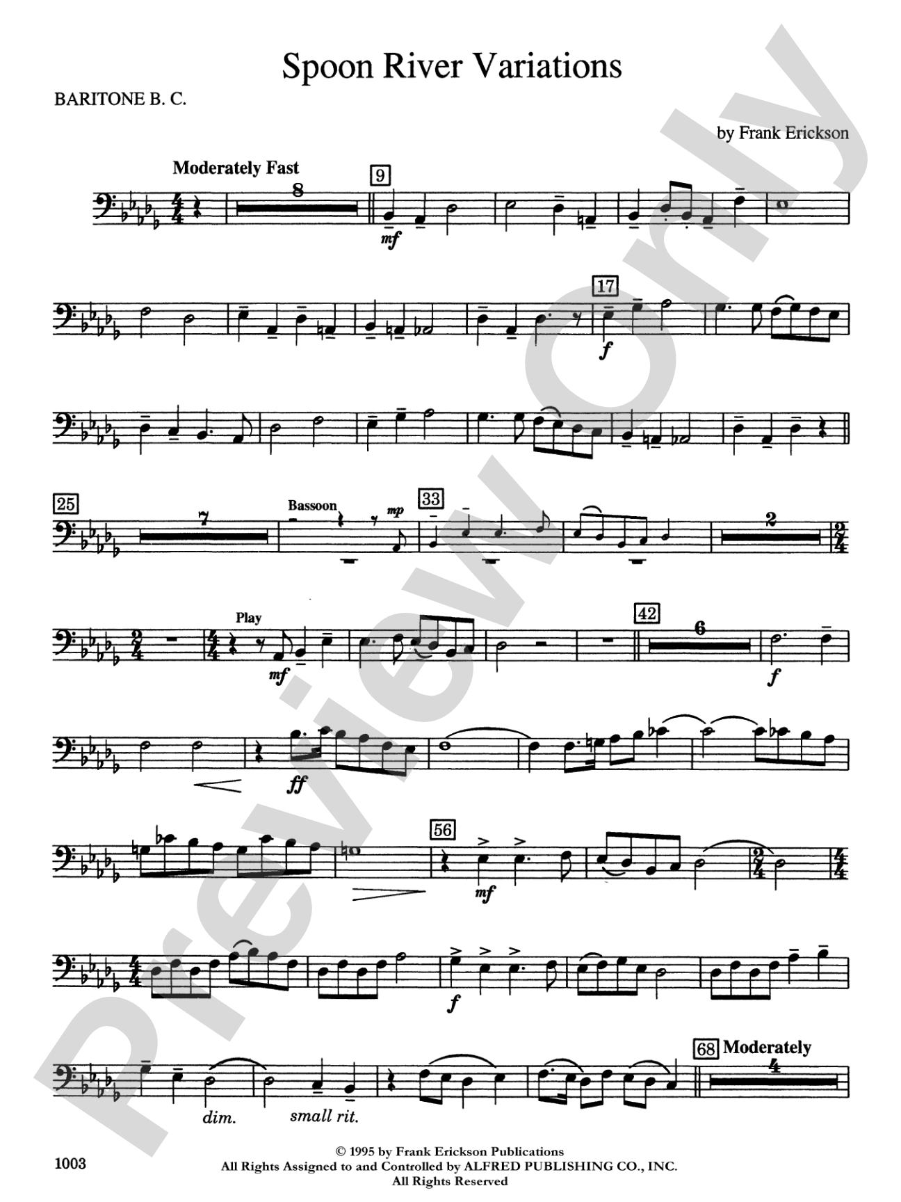 Spoon River Variations: Baritone B.C.