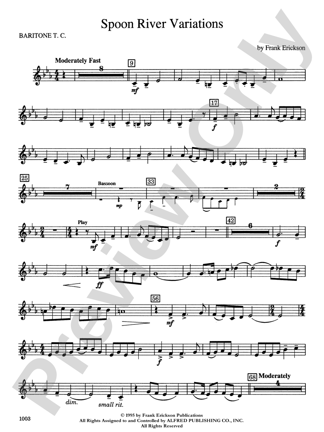 Spoon River Variations: Baritone T.C.