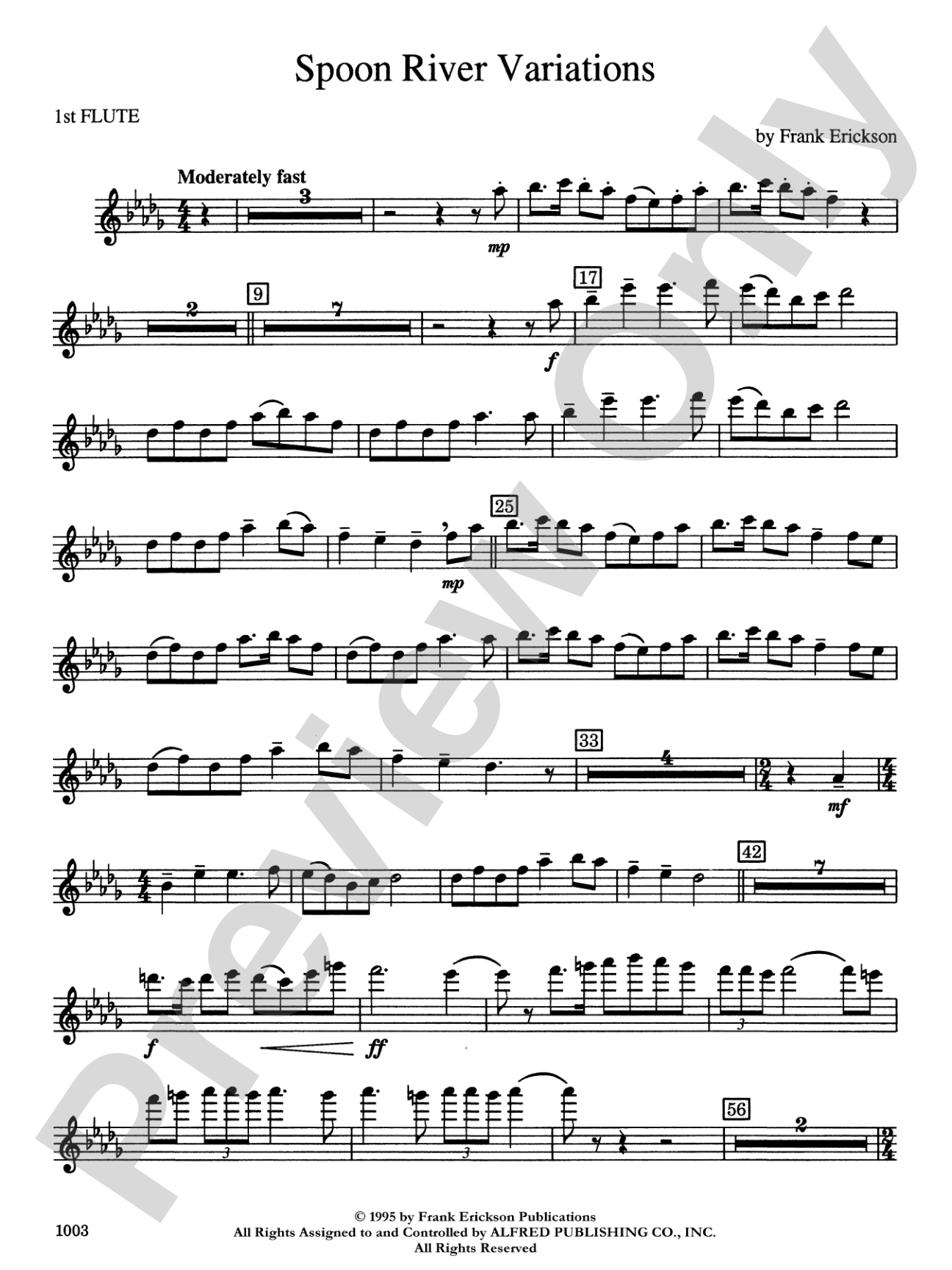 Spoon River Variations: Flute